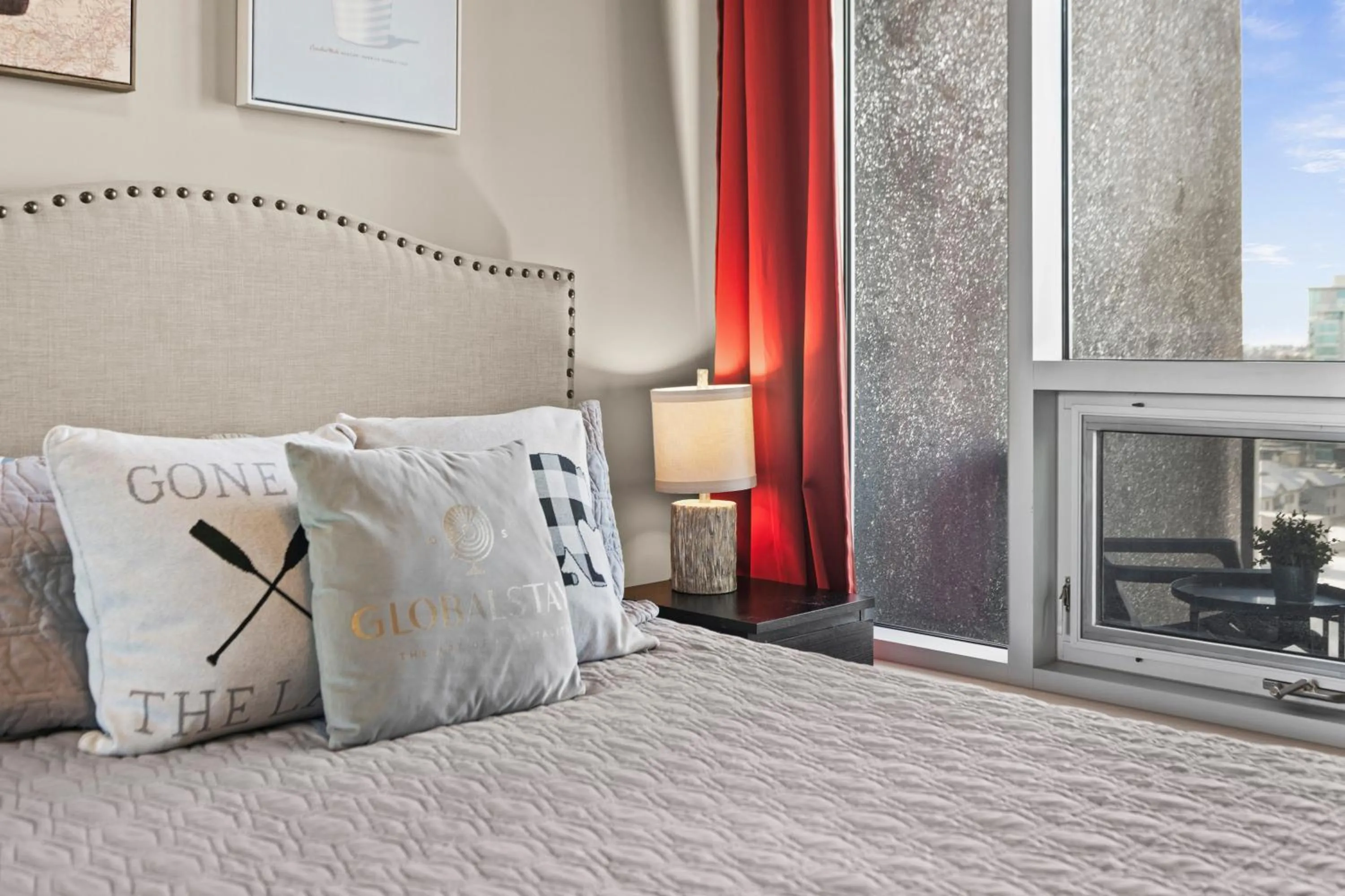 Bed in GlobalStay Downtown Calgary Condos