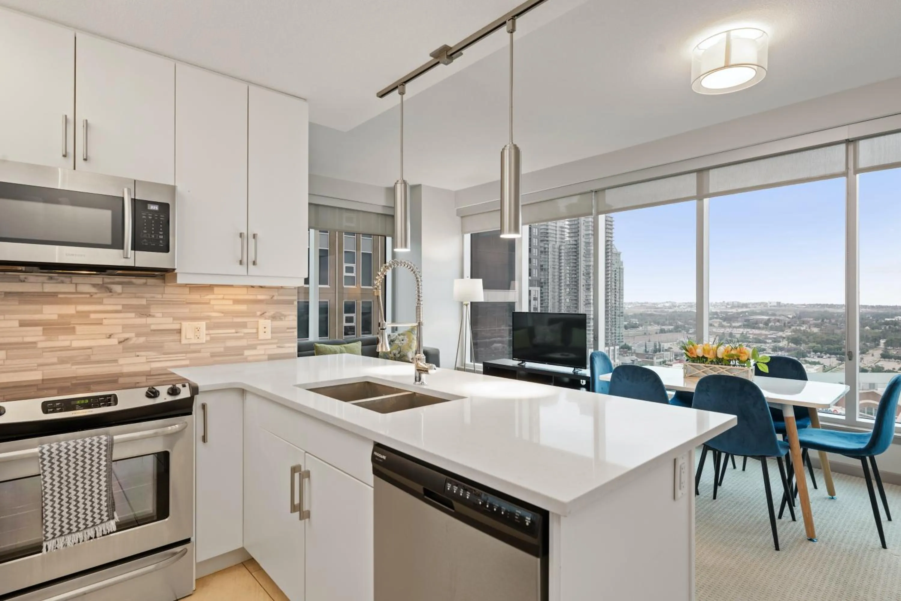Kitchen or kitchenette in Stylish Downtown Condos by GLOBALSTAY