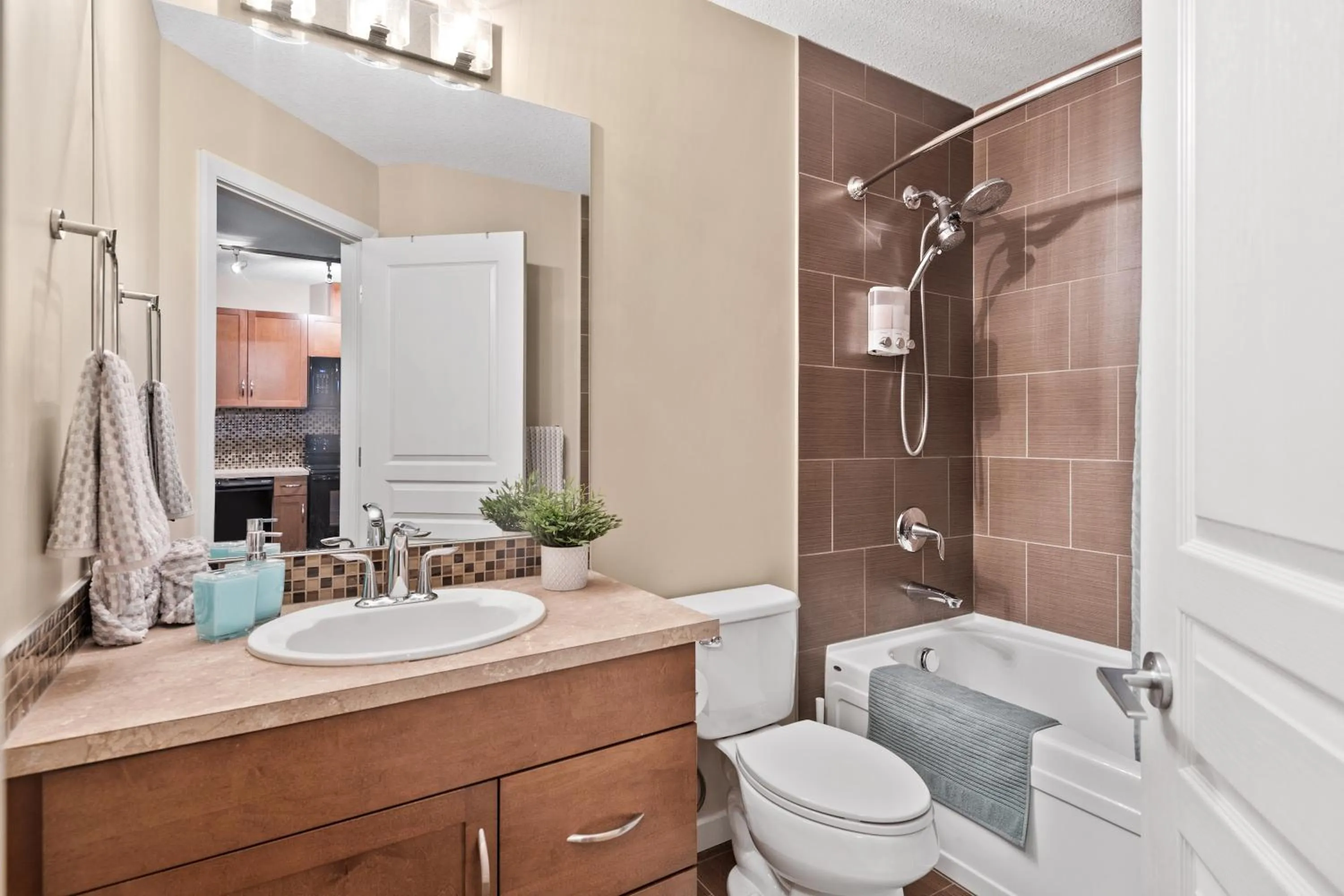 Bathroom in Stylish Downtown Condos by GLOBALSTAY