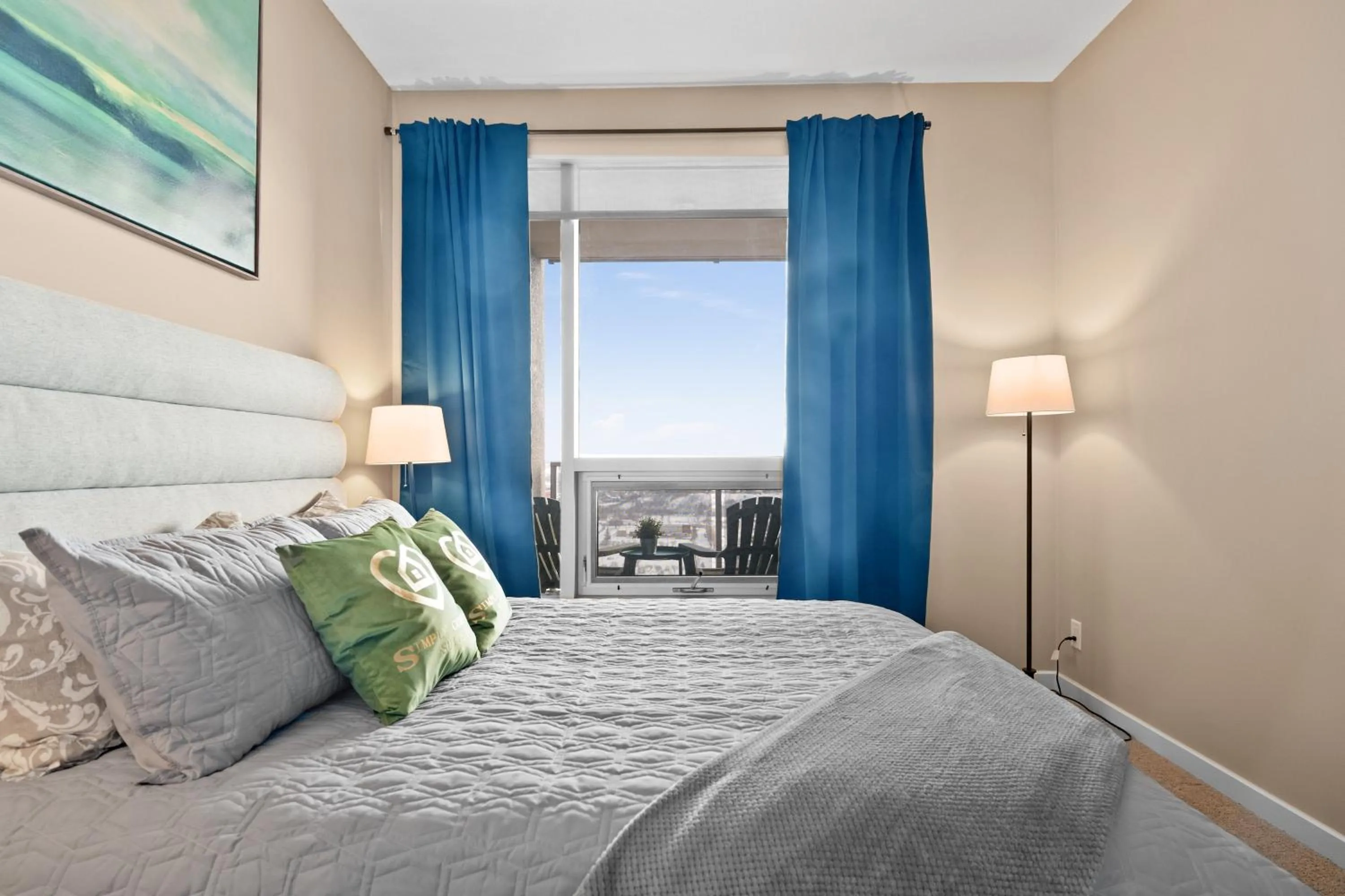 Bedroom, Bed in Stylish Downtown Condos by GLOBALSTAY