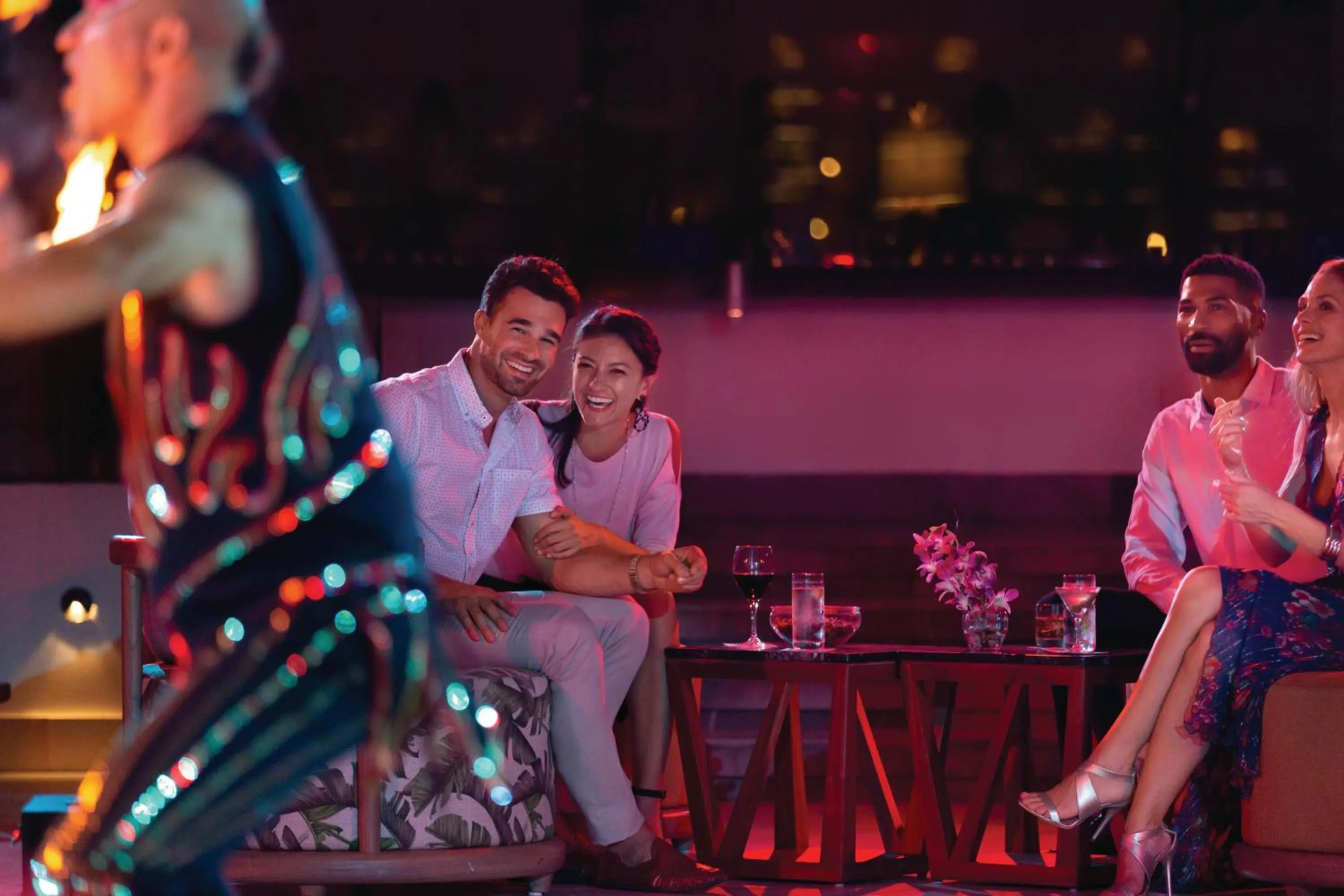 Evening entertainment in Hyatt Vivid Playa Del Carmen All-Inclusive Adult Only Resort