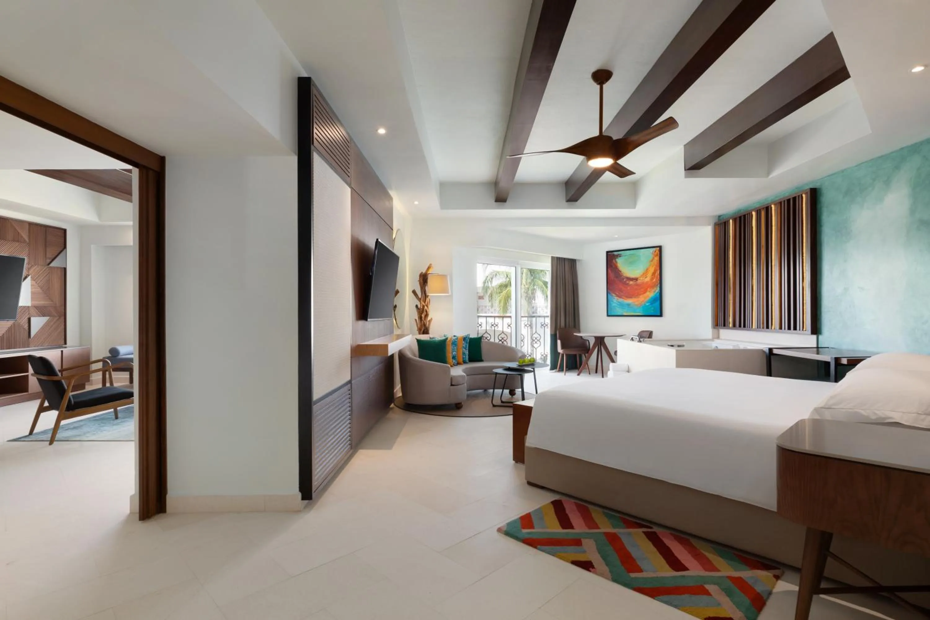 Bed in Hyatt Vivid Playa Del Carmen All-Inclusive Adult Only Resort