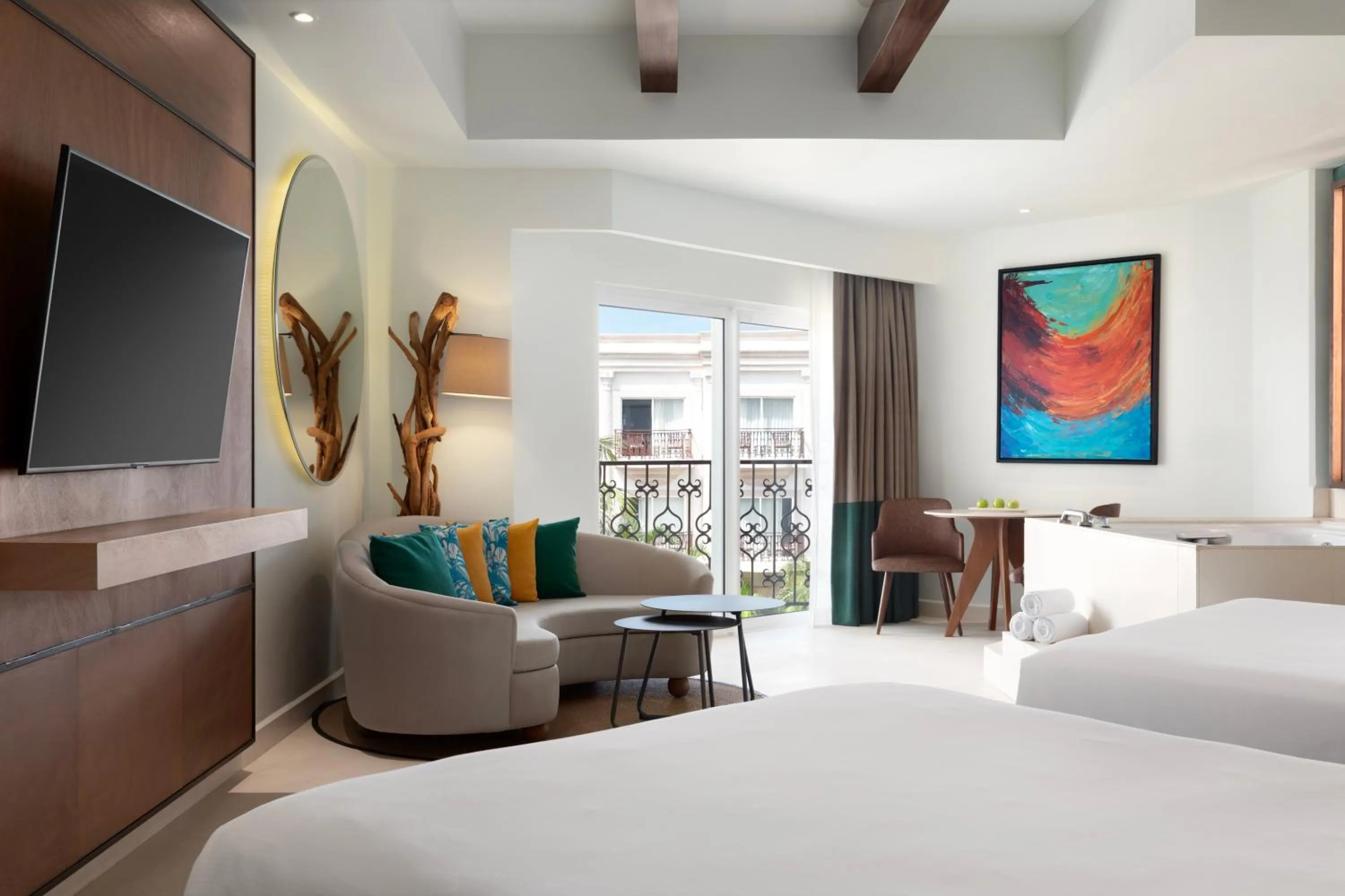 Bed in Hyatt Vivid Playa Del Carmen All-Inclusive Adult Only Resort
