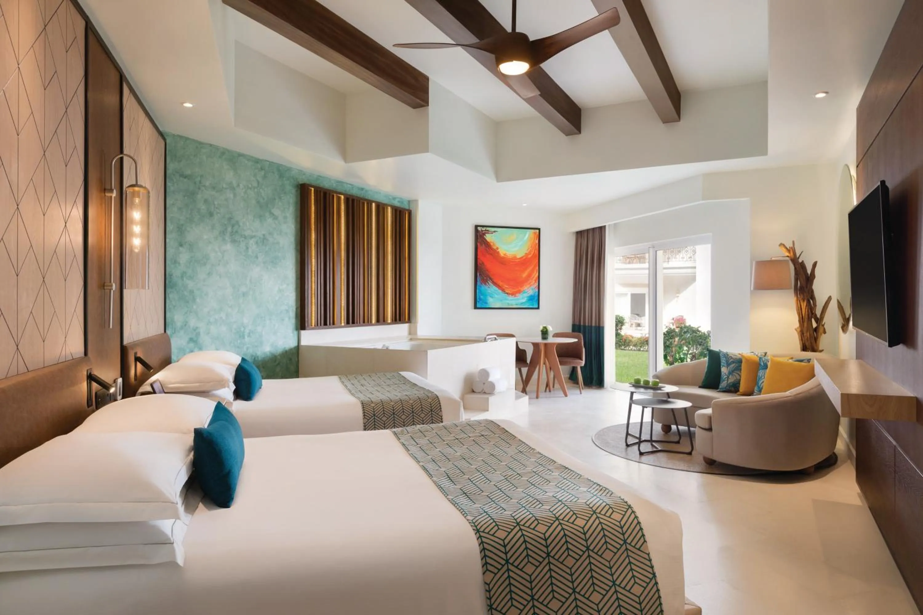 Bedroom, Bed in Hyatt Vivid Playa Del Carmen All-Inclusive Adult Only Resort