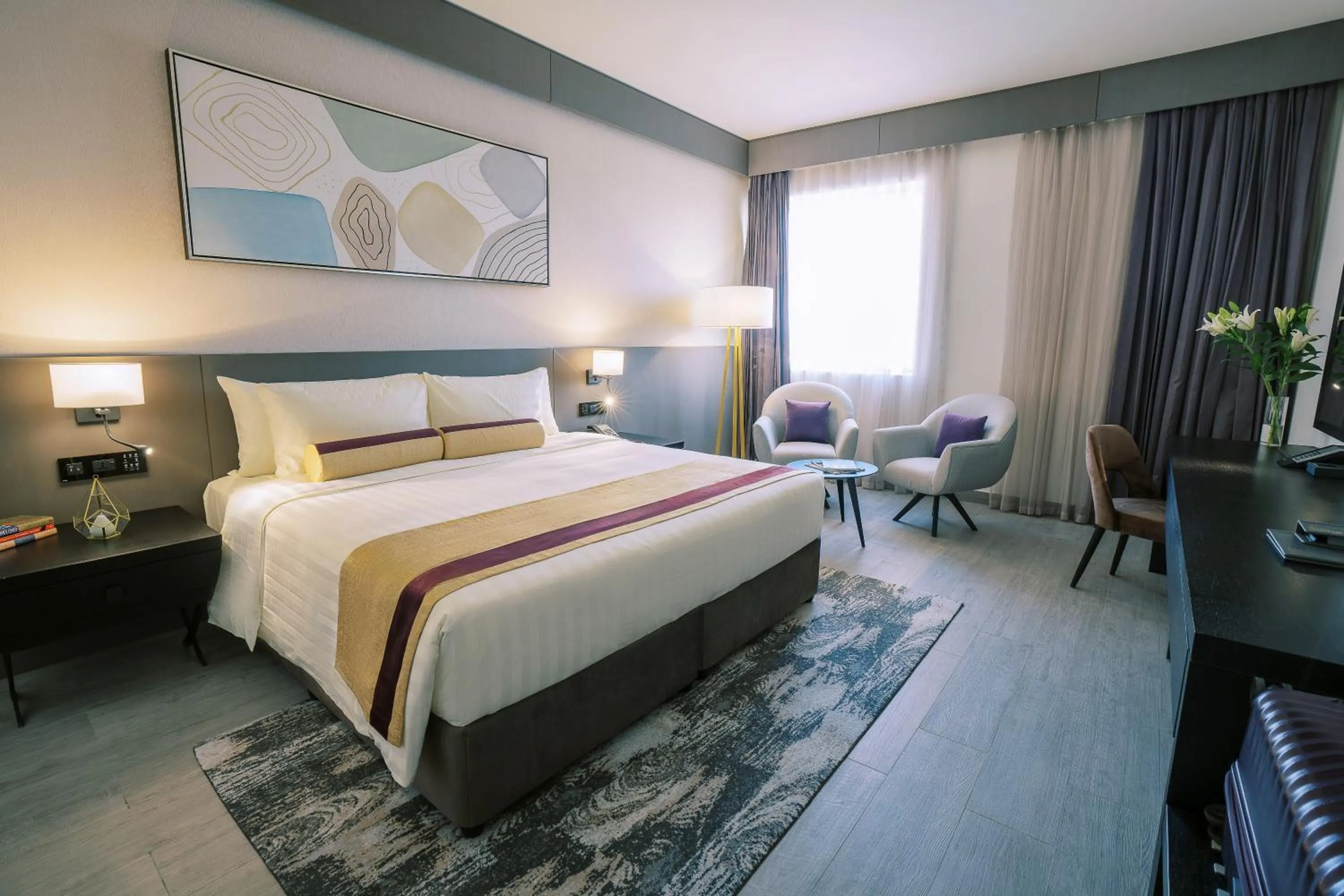 Bed in Khalidia Palace Hotel Dubai by Mourouj Gloria