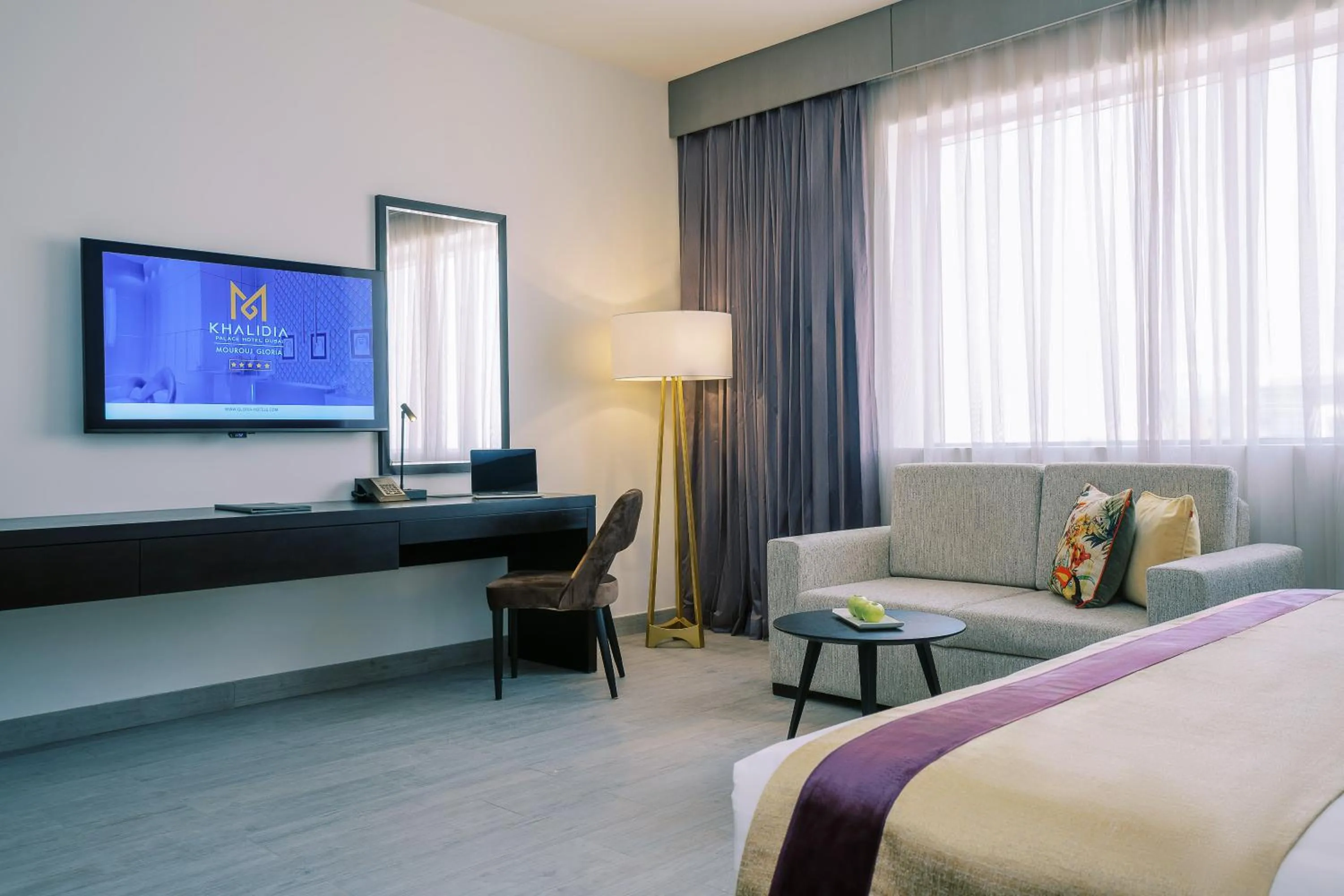 Bed in Khalidia Palace Hotel Dubai by Mourouj Gloria