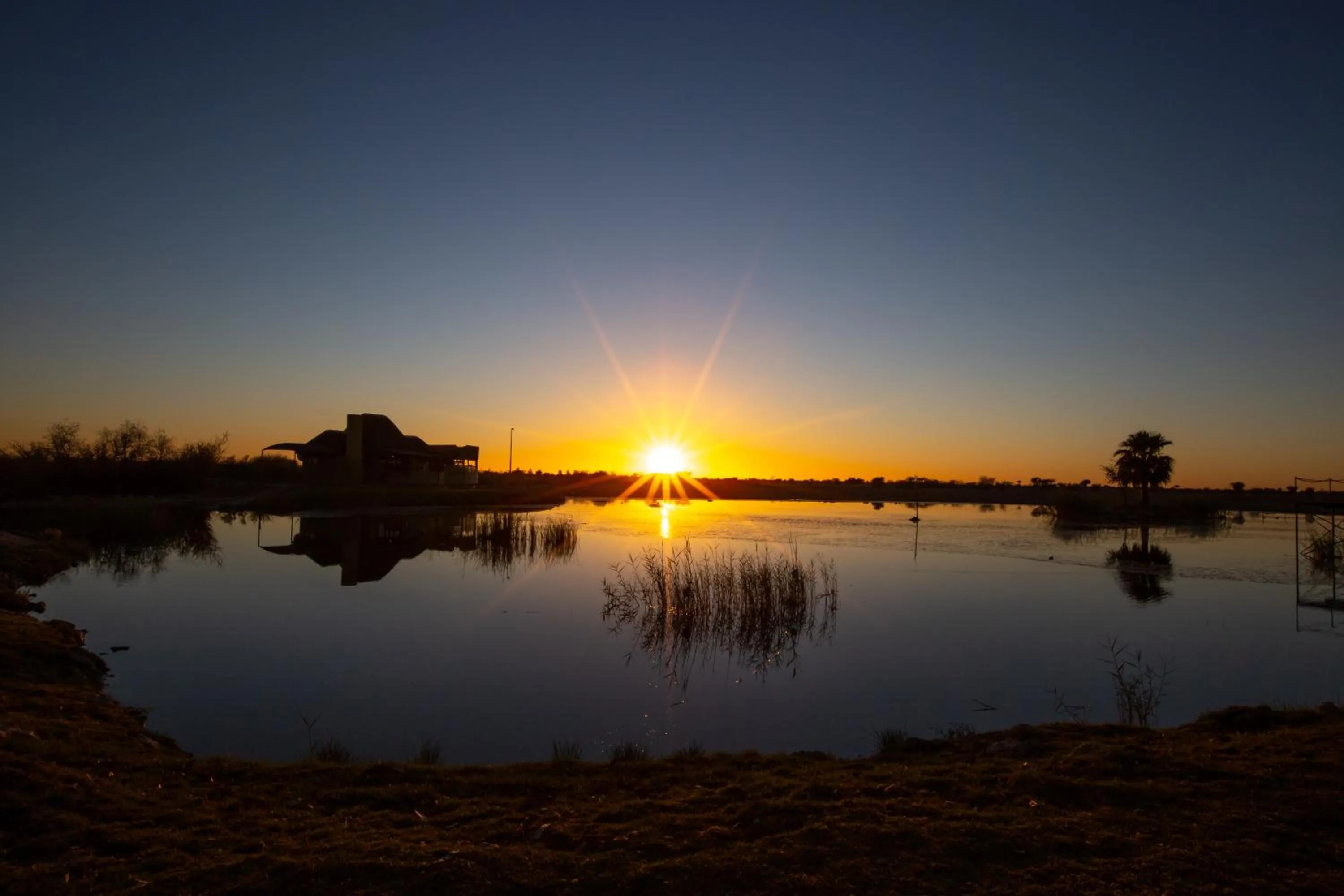 Lake view in Lapa Lange Game Lodge