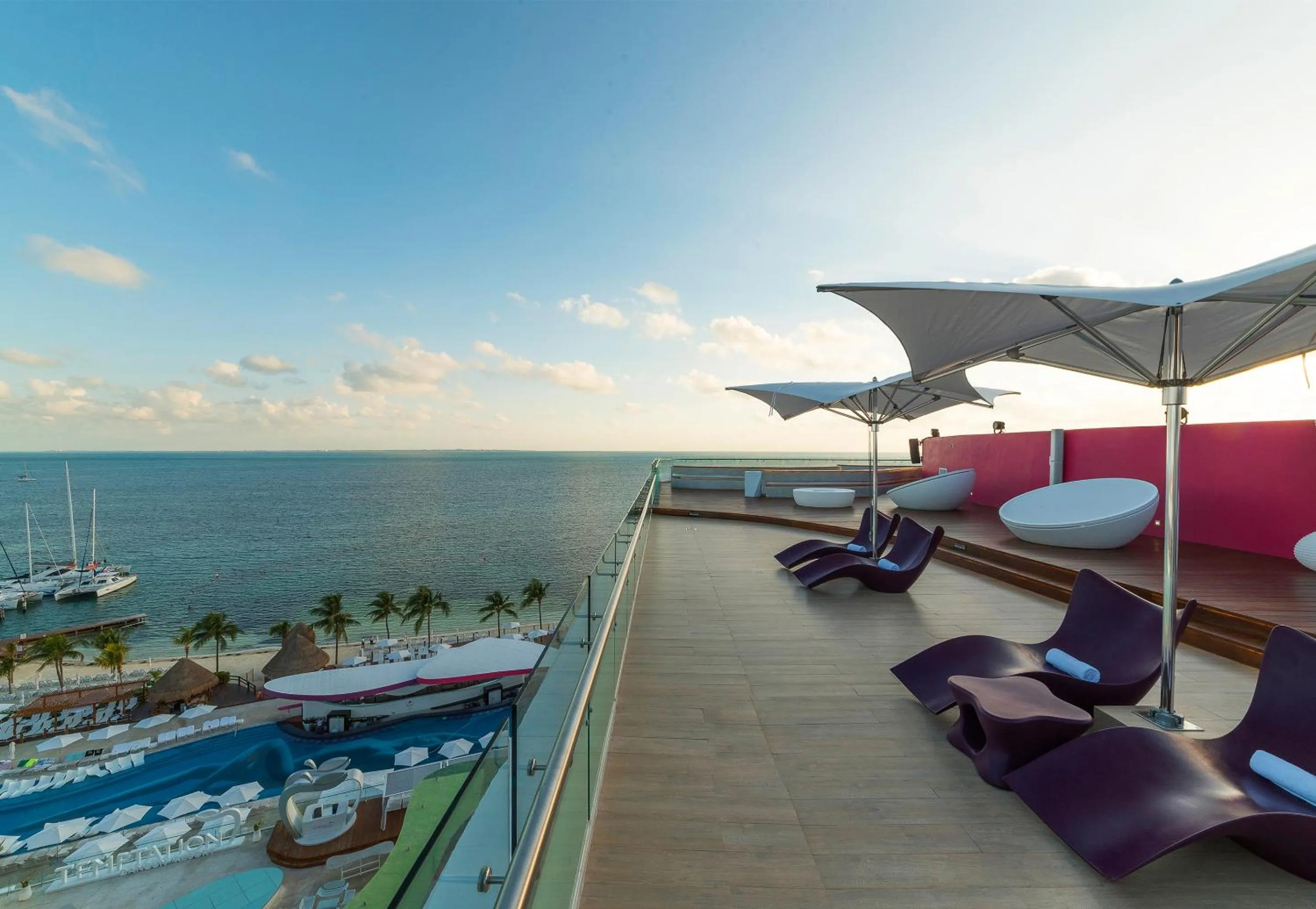 Balcony/Terrace in Temptation Cancun Resort - All Inclusive - Adults Only