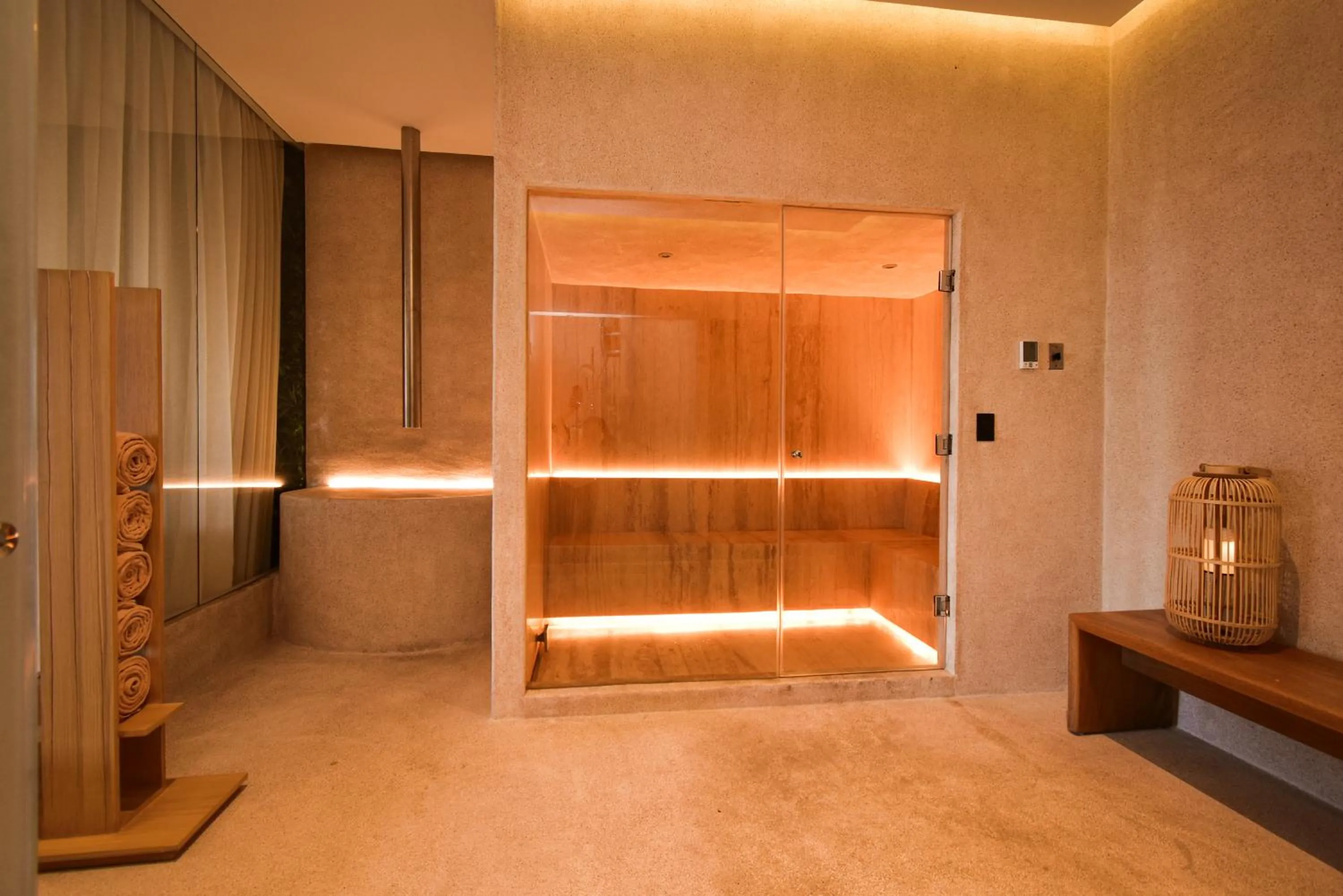 Steam room in Hotel NYX Cancun