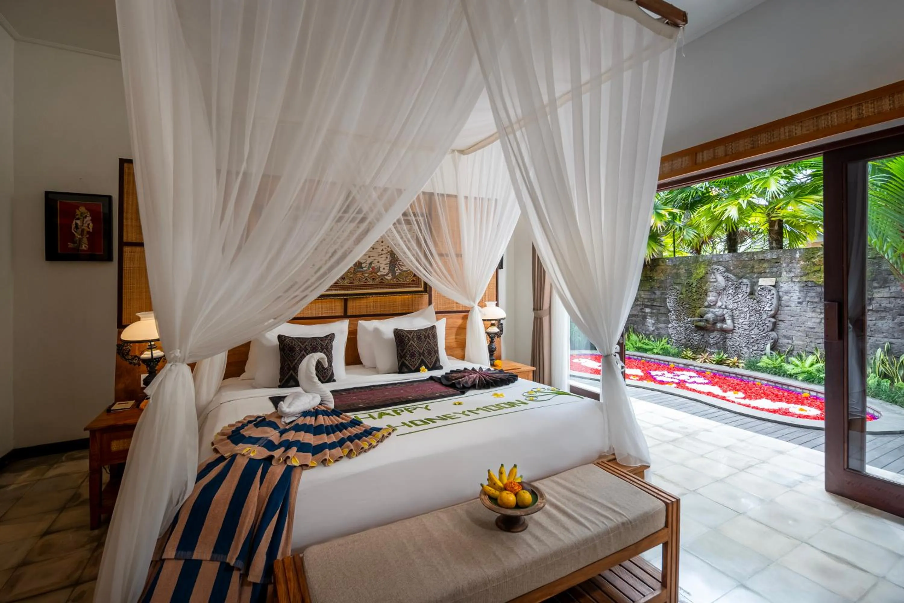 Bed in Govala Ubud Villas & SPA