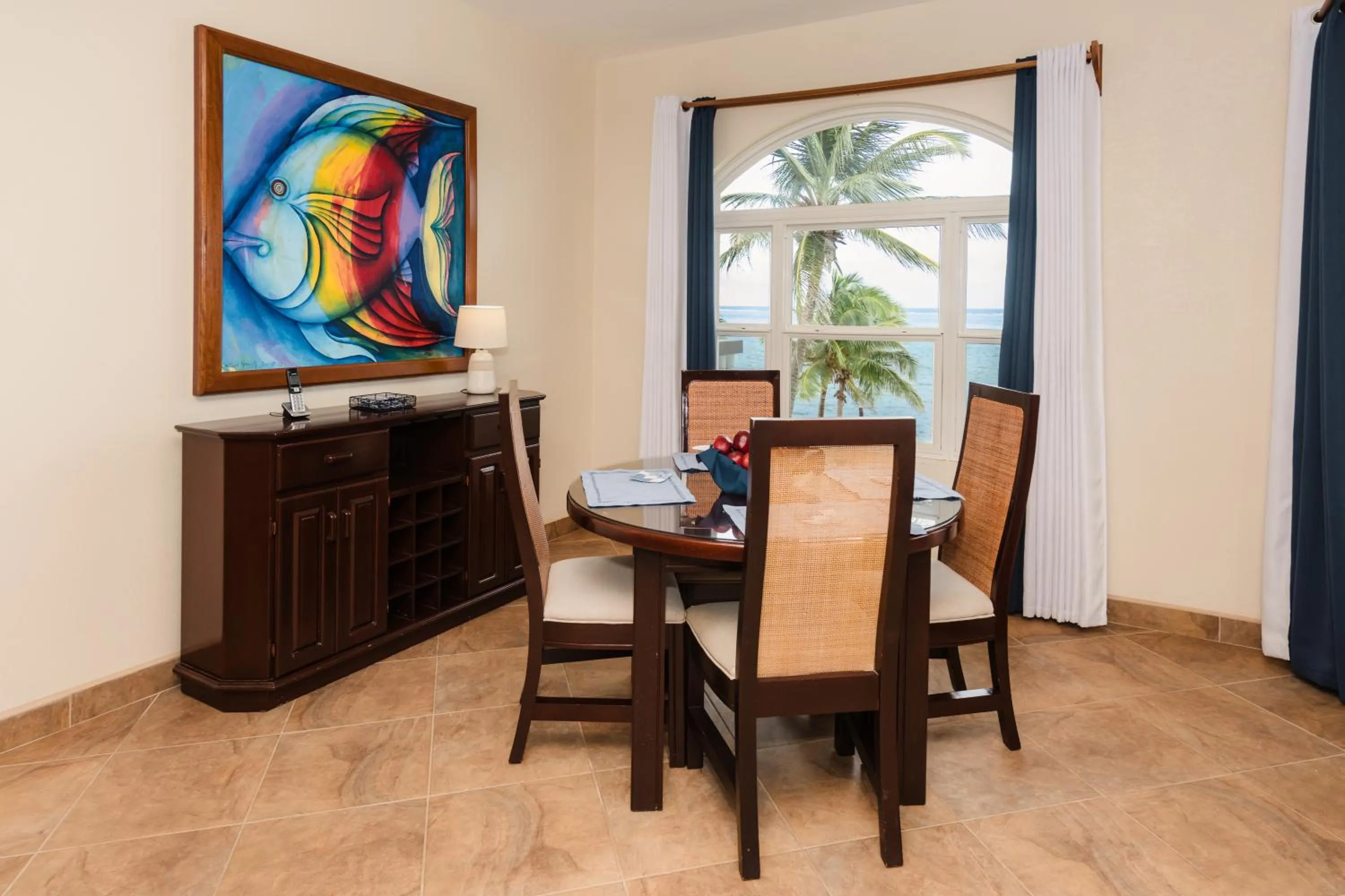 Seating area in Grand Caribe Belize