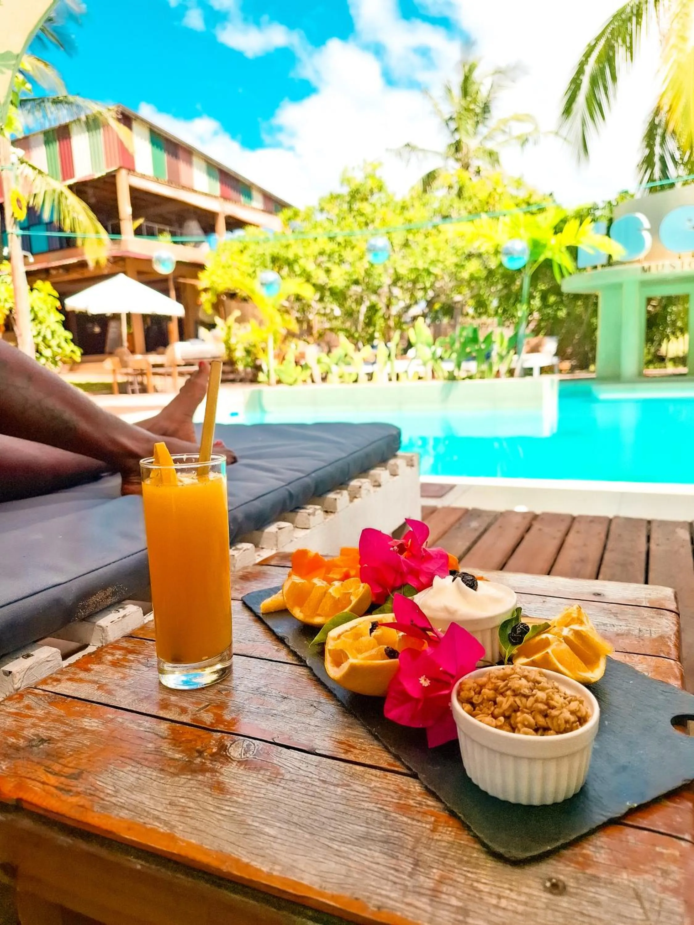 Pool view in Mozambeat Motel