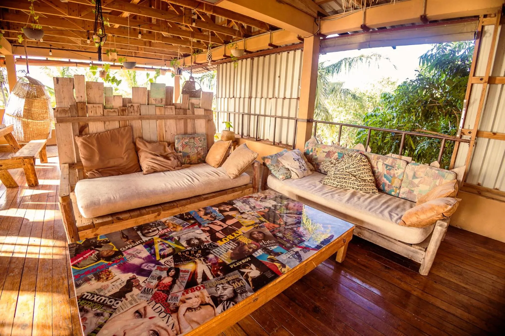 Seating area in Mozambeat Motel