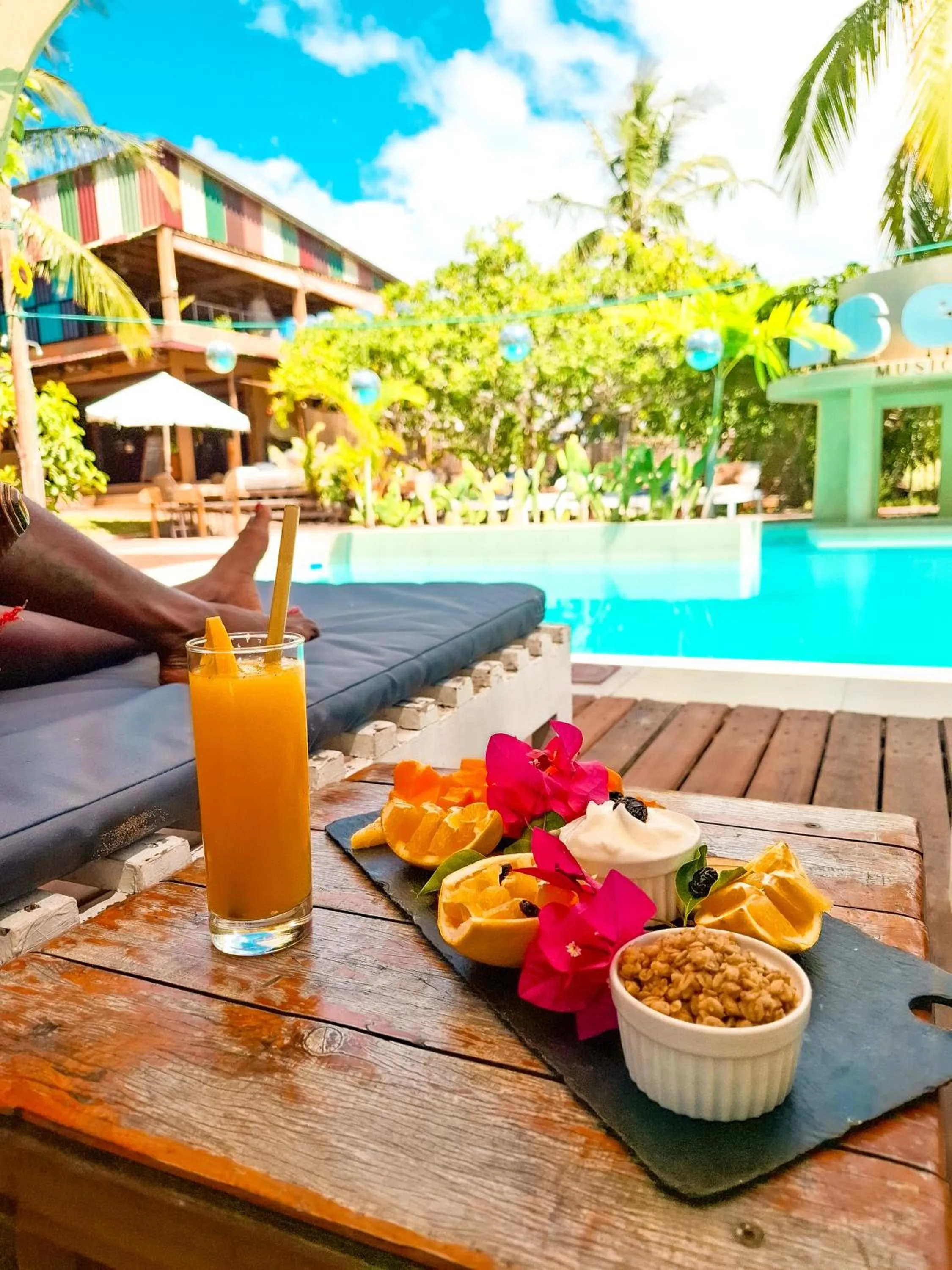 Pool view in Mozambeat Motel