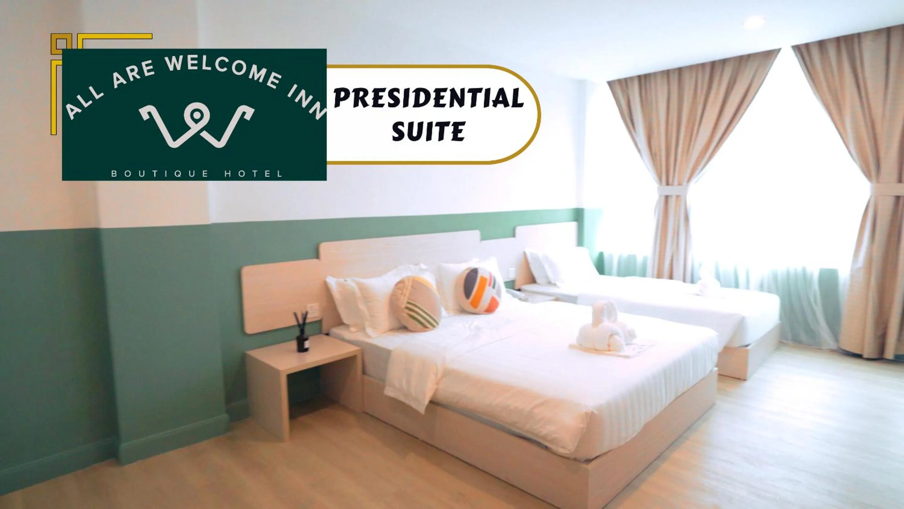 Bed in All Are Welcome Lawas Boutique Hotel