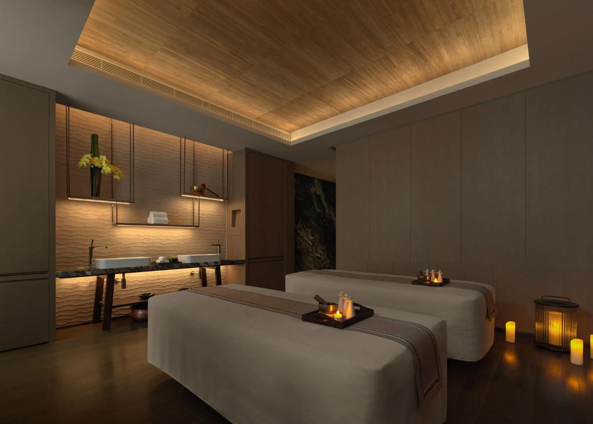 Spa and wellness centre/facilities, Bed in Mandarin Oriental, Shenzhen
