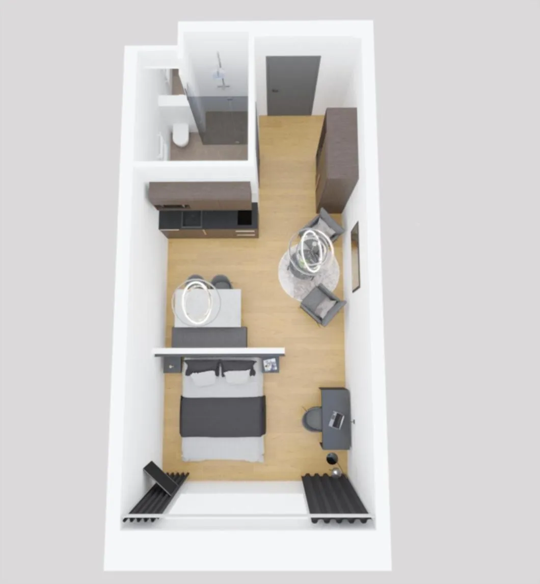 Floor plan in MOOI Apartments Schlieren