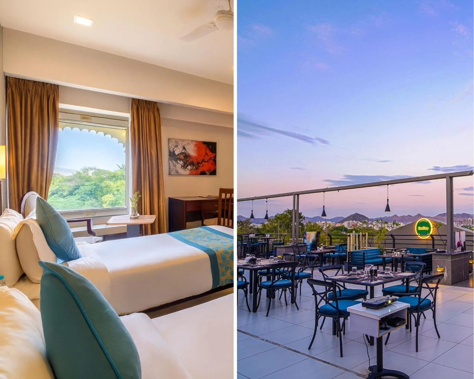 Bed in Hotel Horizon - Near Fateh Sagar Lake Udaipur