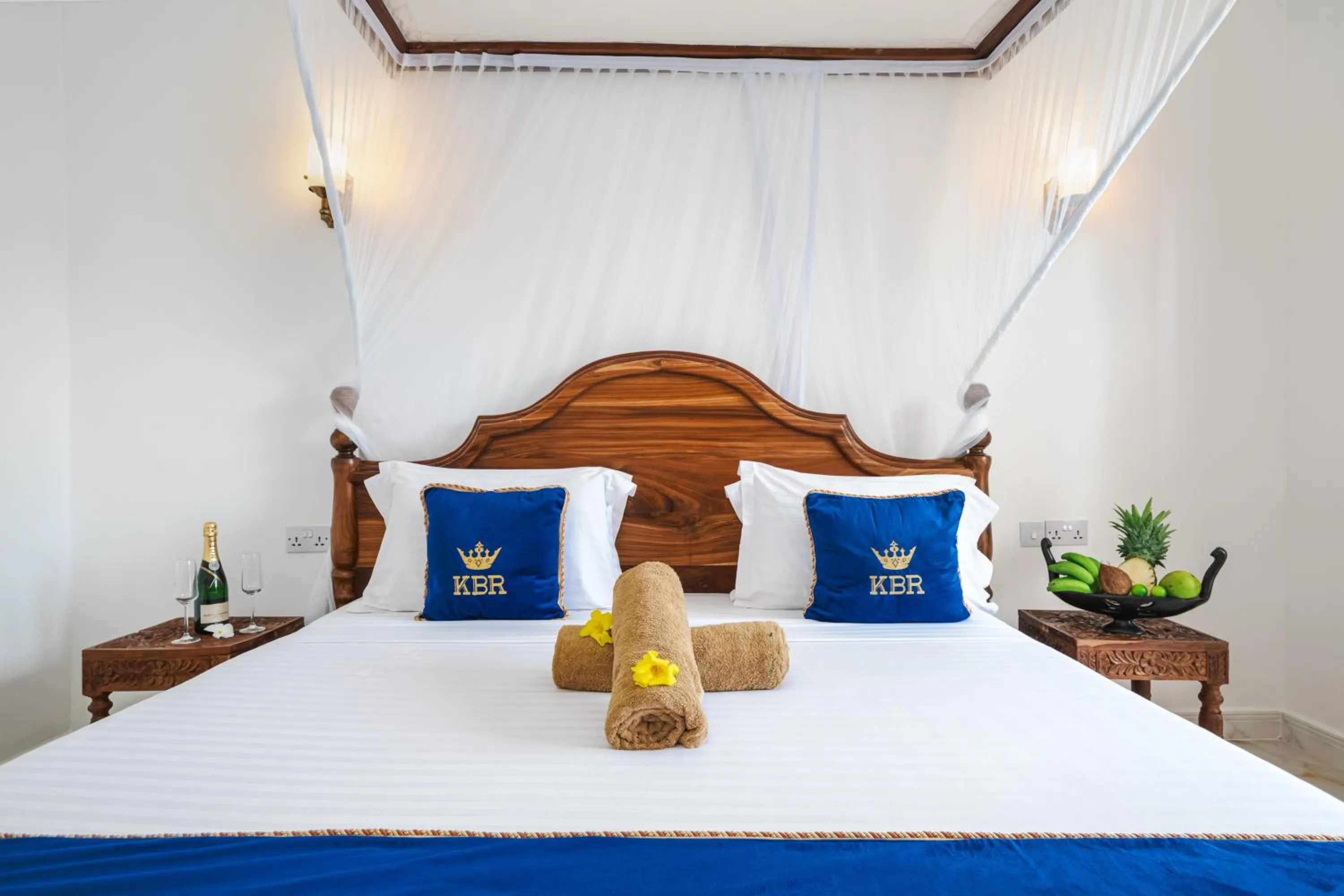 Bed in Karibu Beach Resort