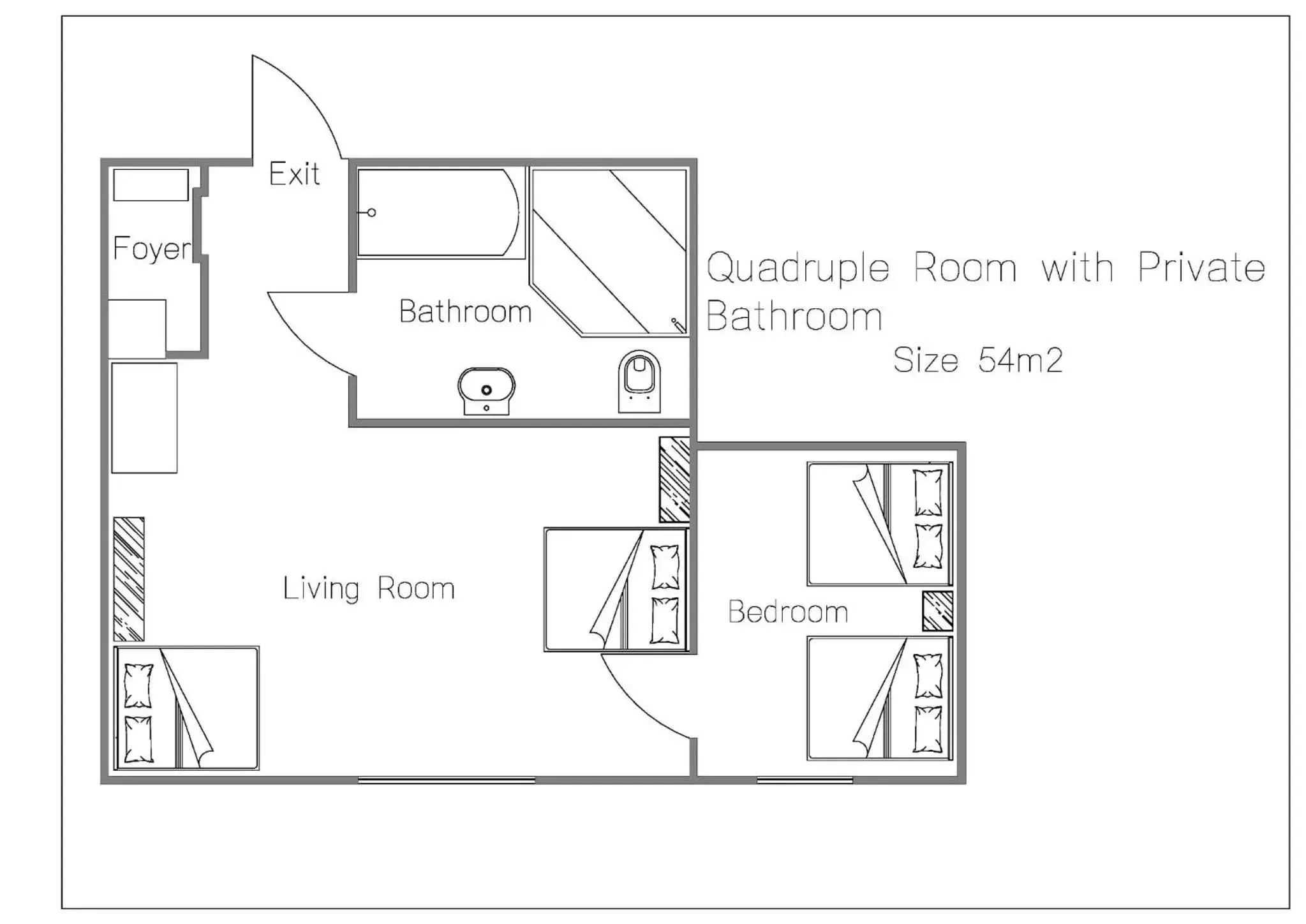 Quadruple Room in White House Hotel Quadruple Room in White House Hotel