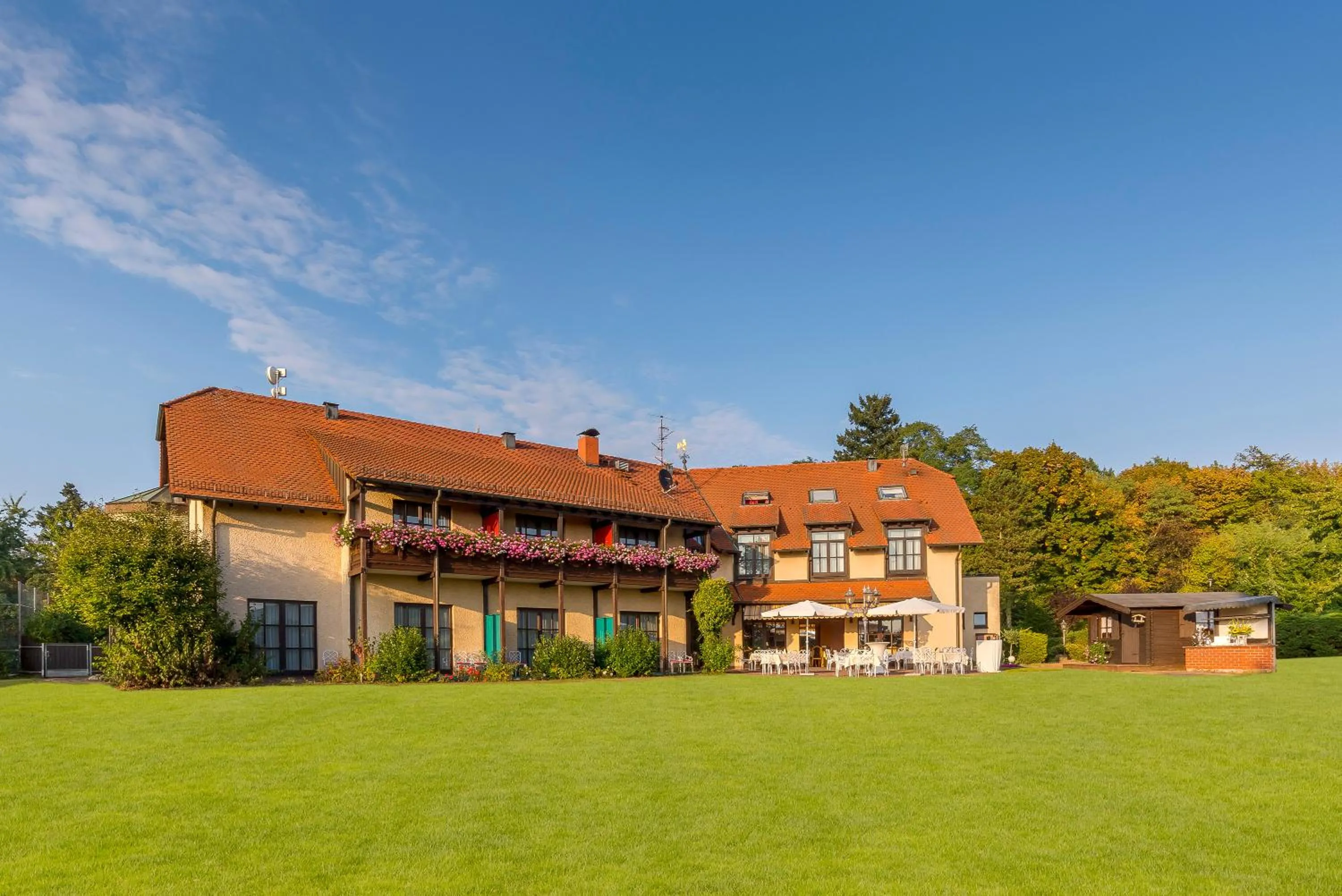 Garden view in Krone am Park - Gästehaus des Hotel Krone