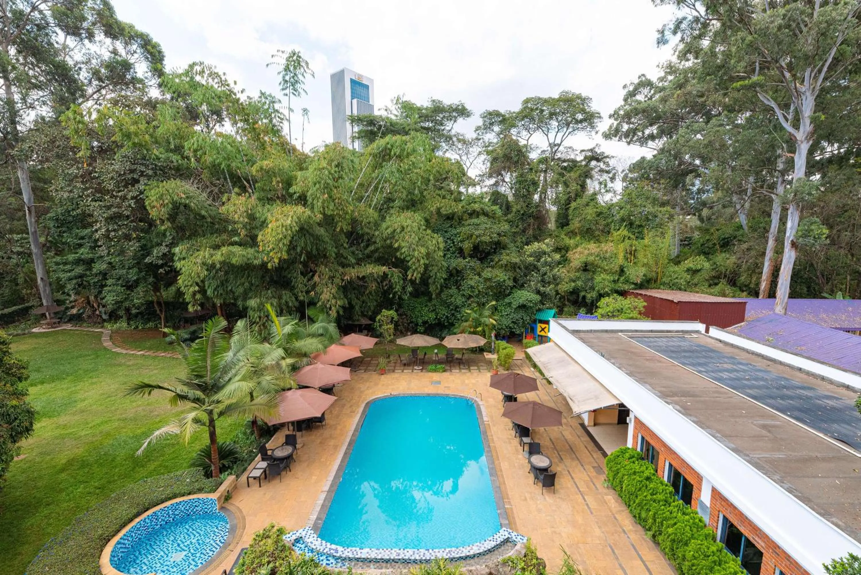 Pool view in Heri Heights Hotel Apartments, SureStay Collection by Best Western