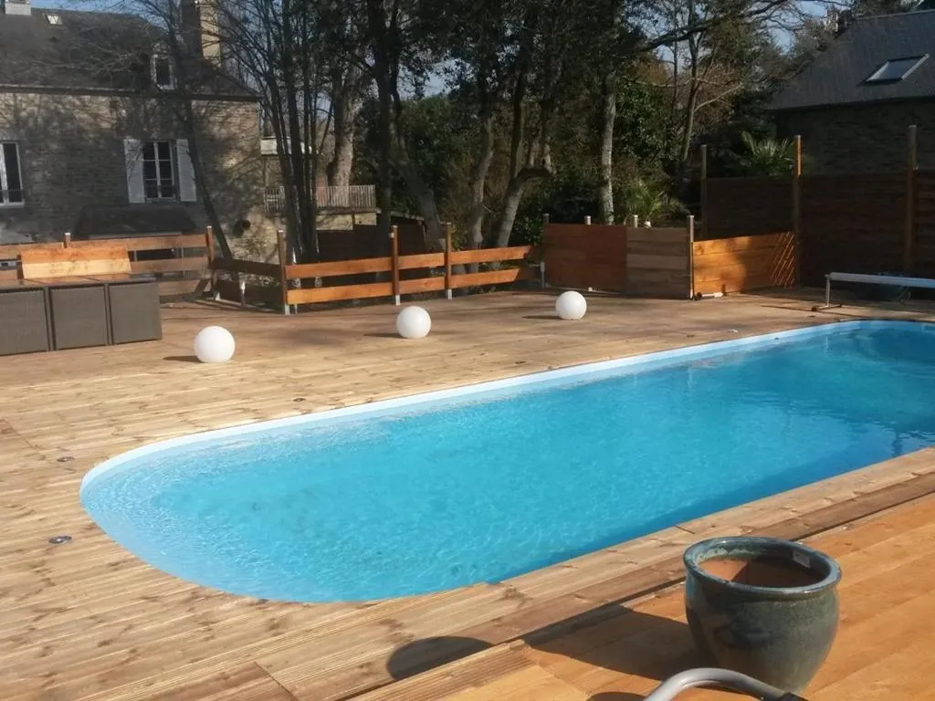 Pool view in Domaine de la belle Normandie