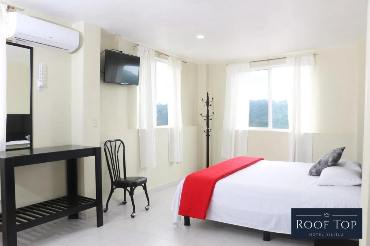 Bed in ROOF TOP Hotel XILITLA