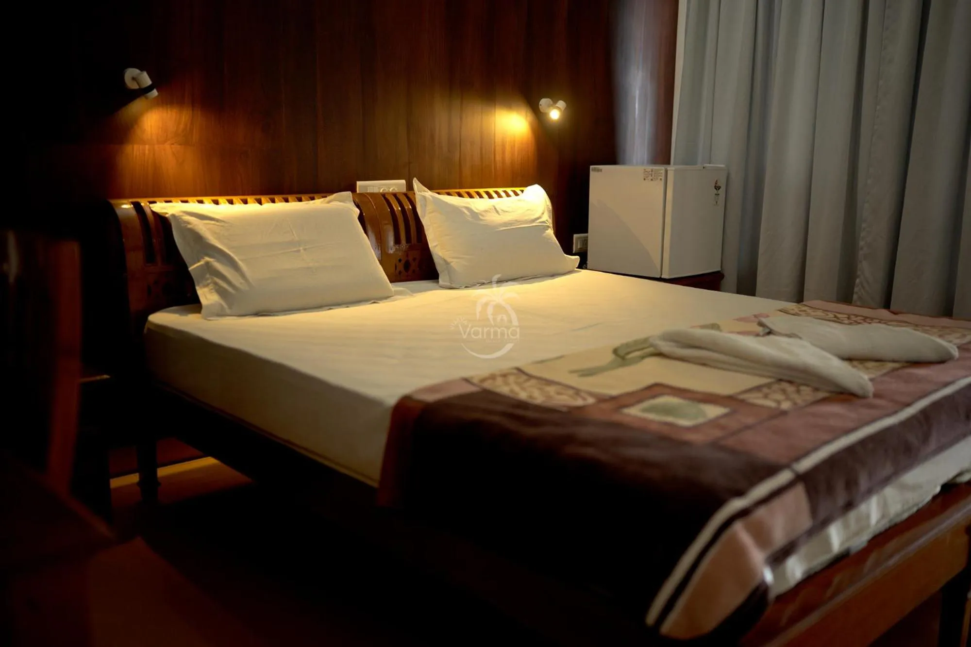 Bed in Vijaya Varma Beach Resort