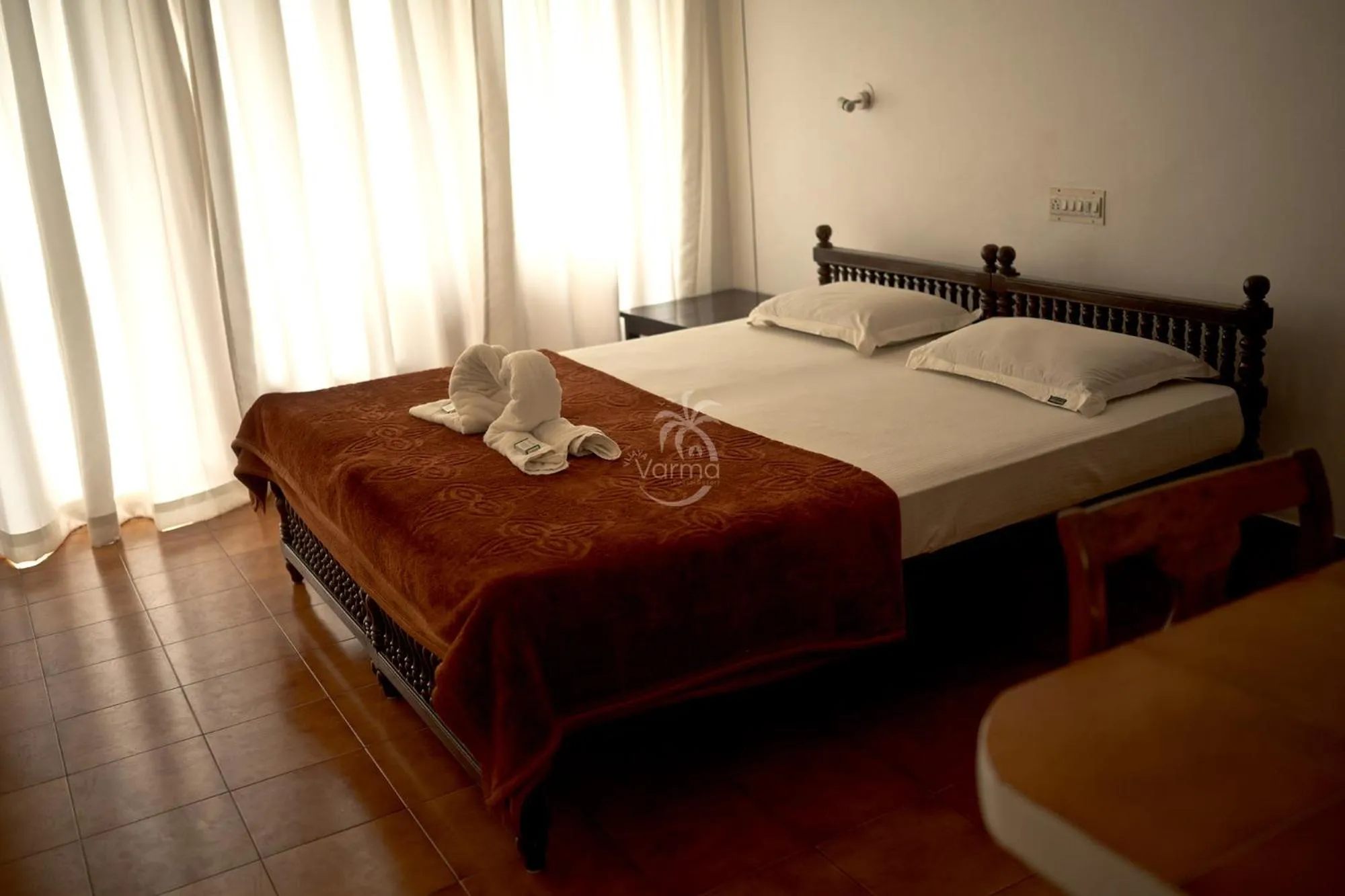 Bed in Vijaya Varma Beach Resort