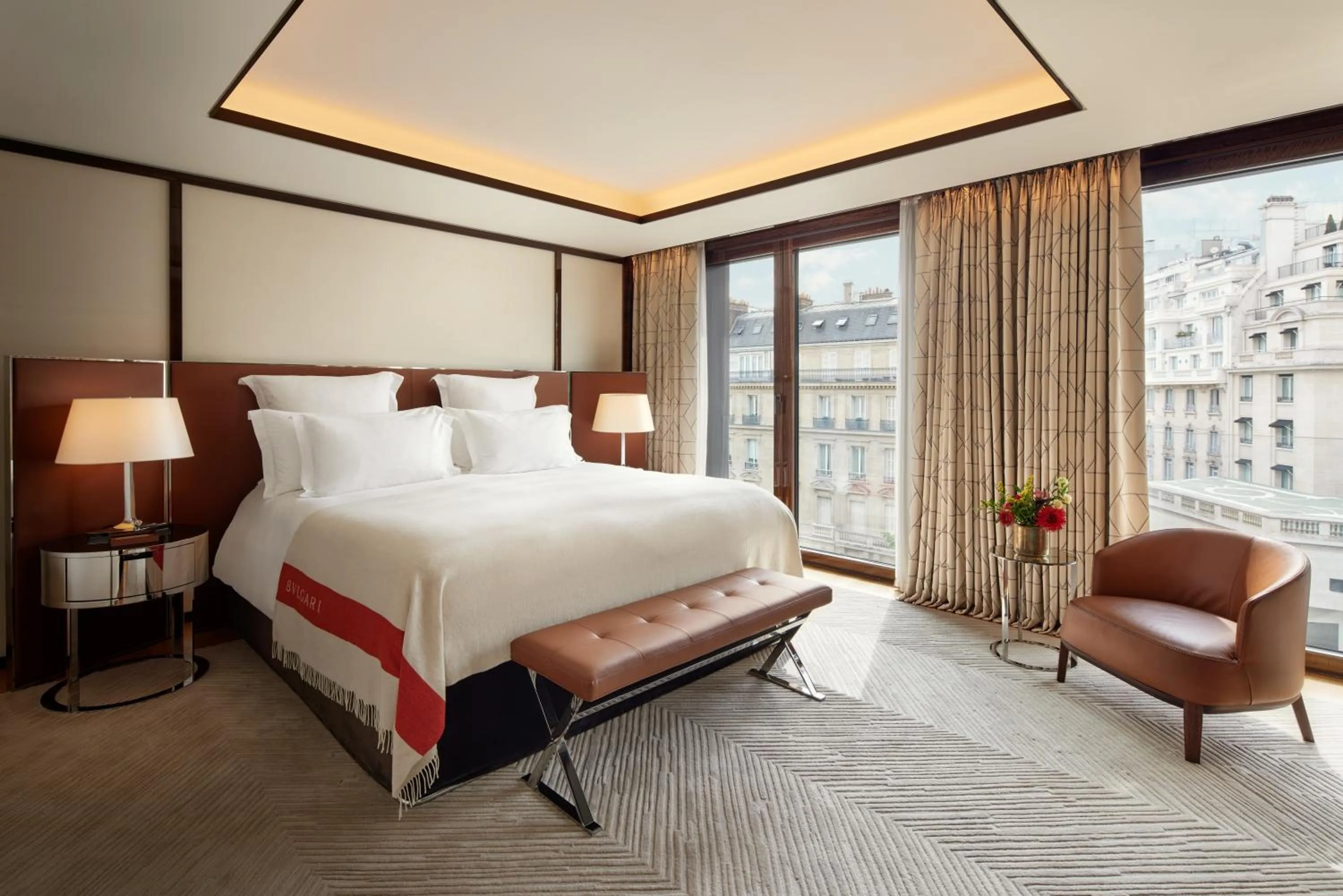 Bedroom, Bed in Bvlgari Hotel Paris