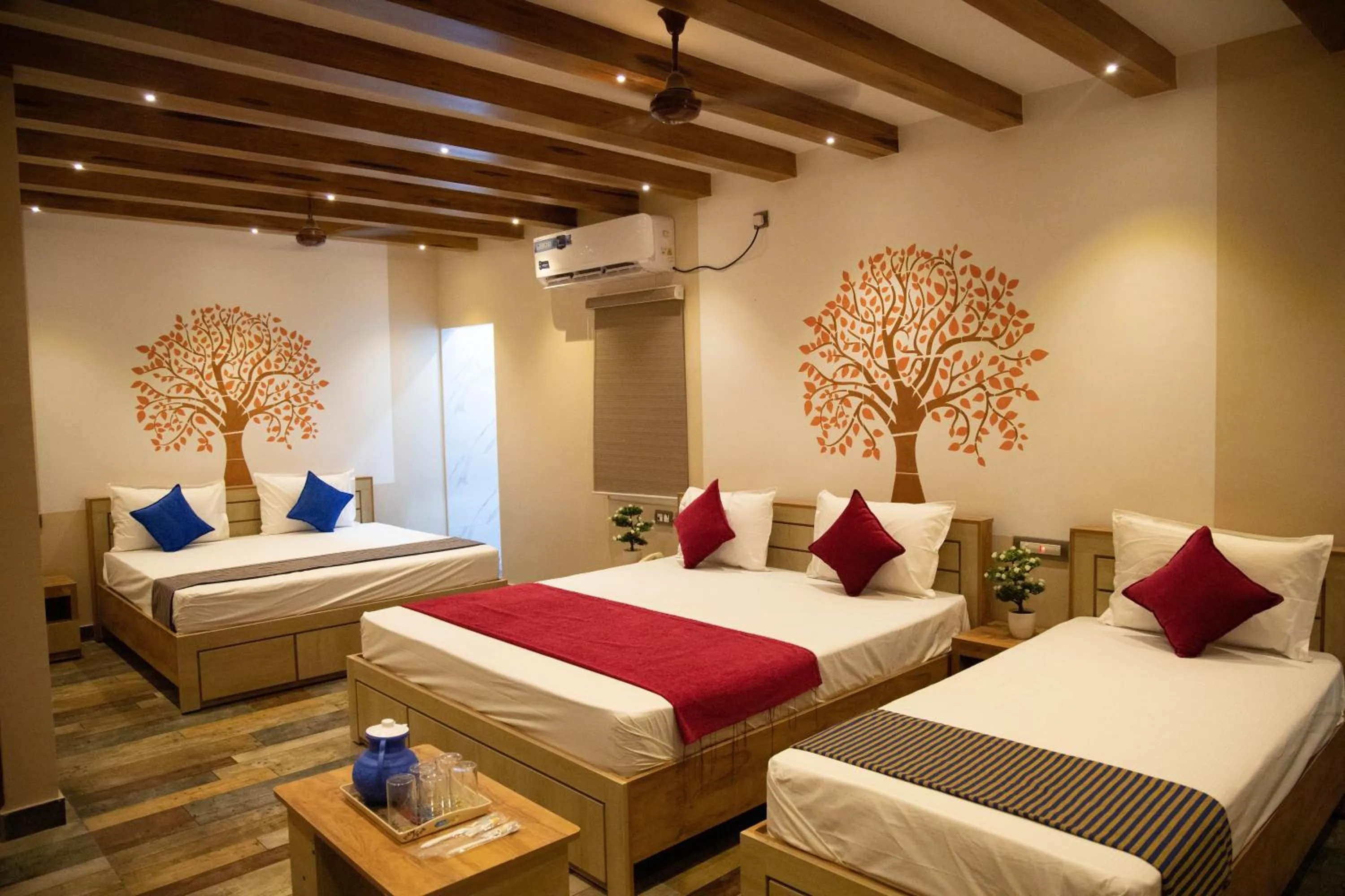 Bed in Hotel Ganesh Palace