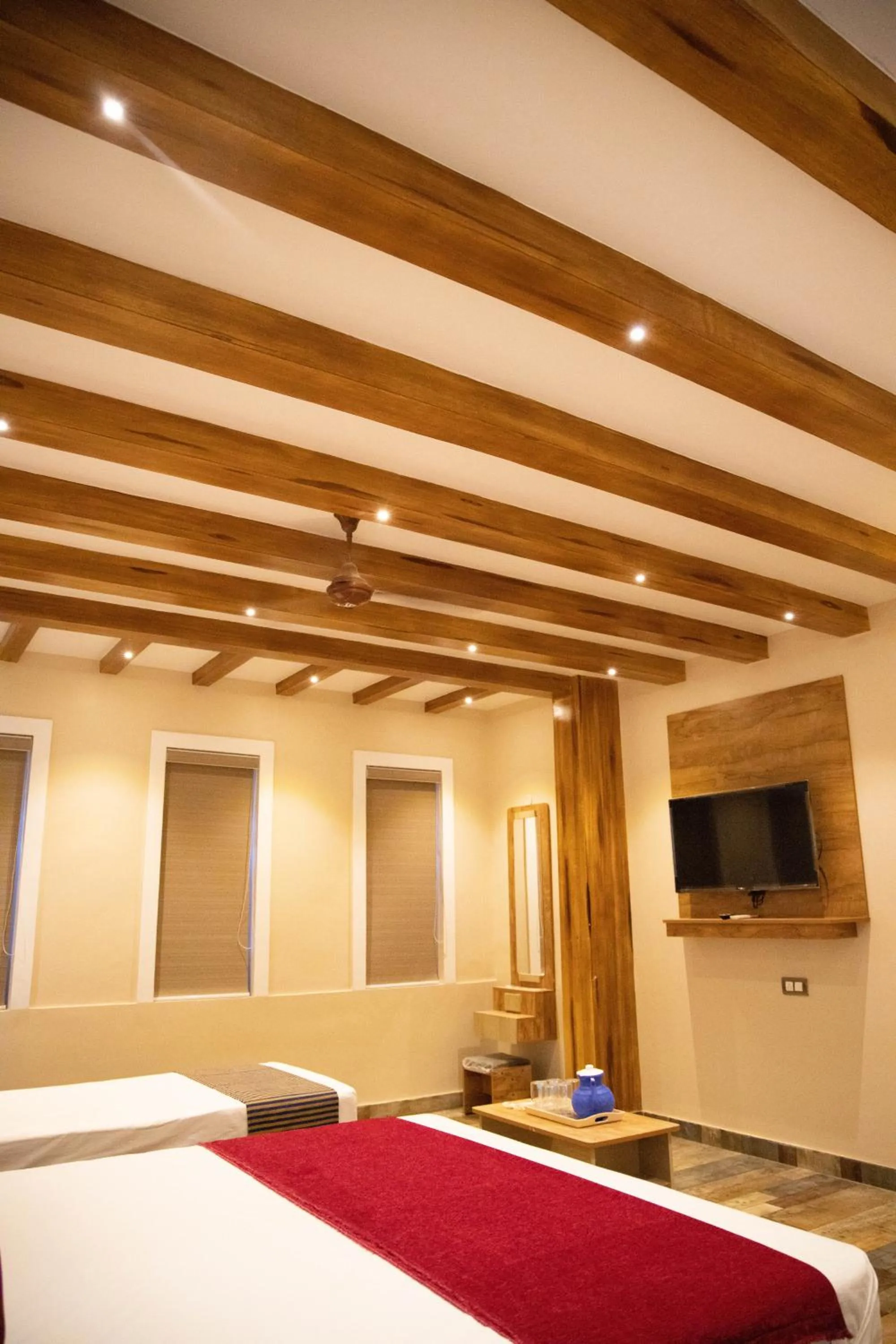 Bed in Hotel Ganesh Palace