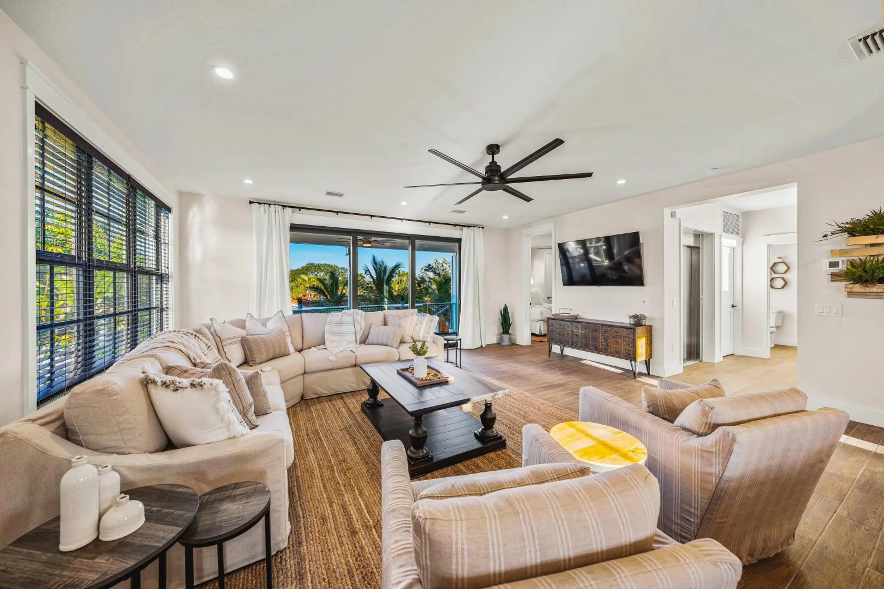 Living room in Crescent Beach House