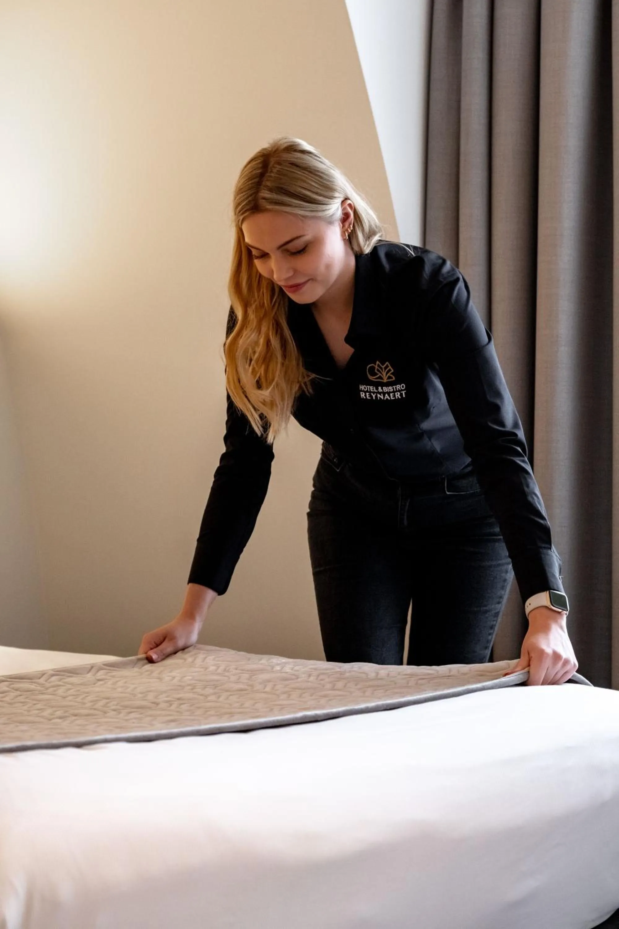 Bed in Hotel Reynaert Bv