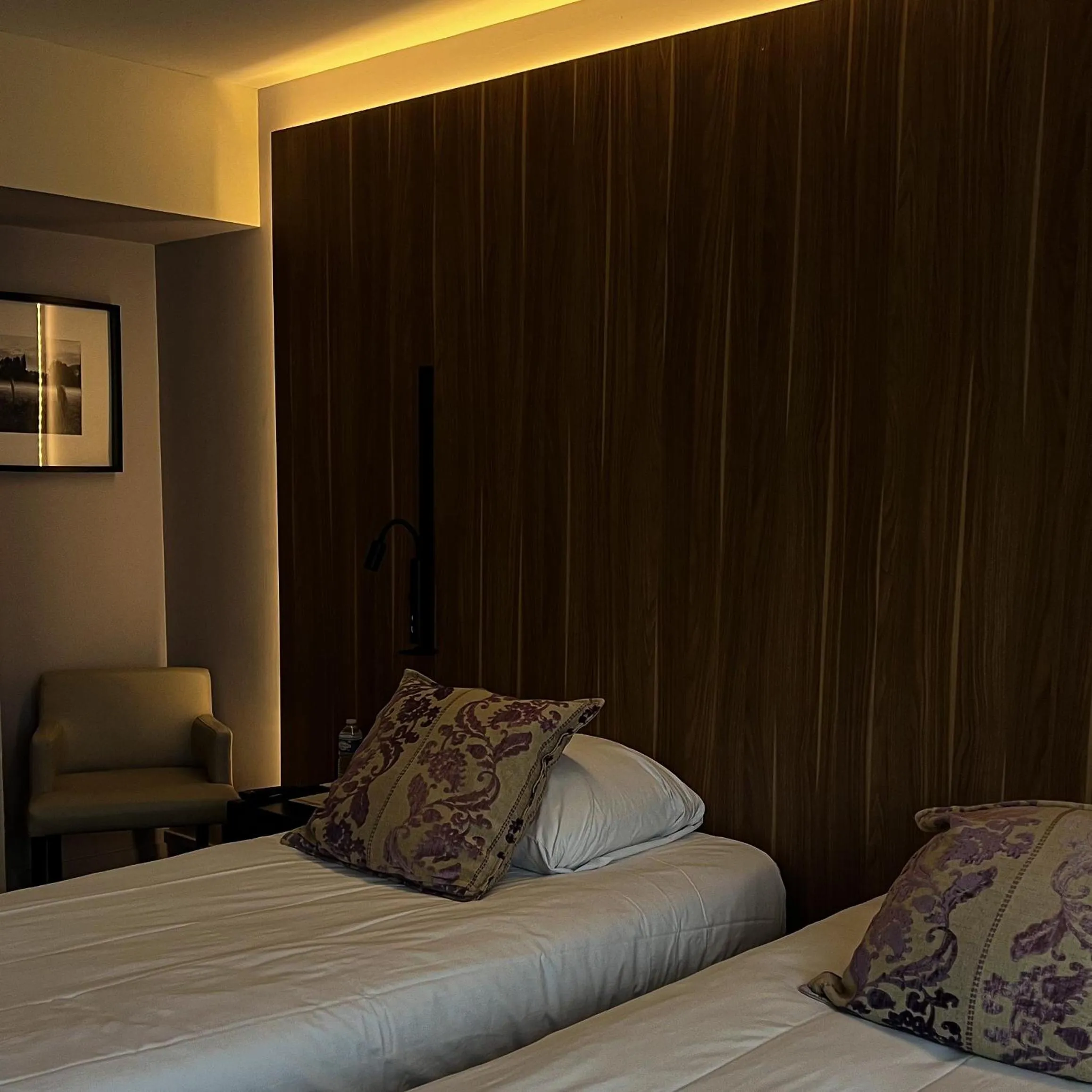 Bed in Le Forges Hotel