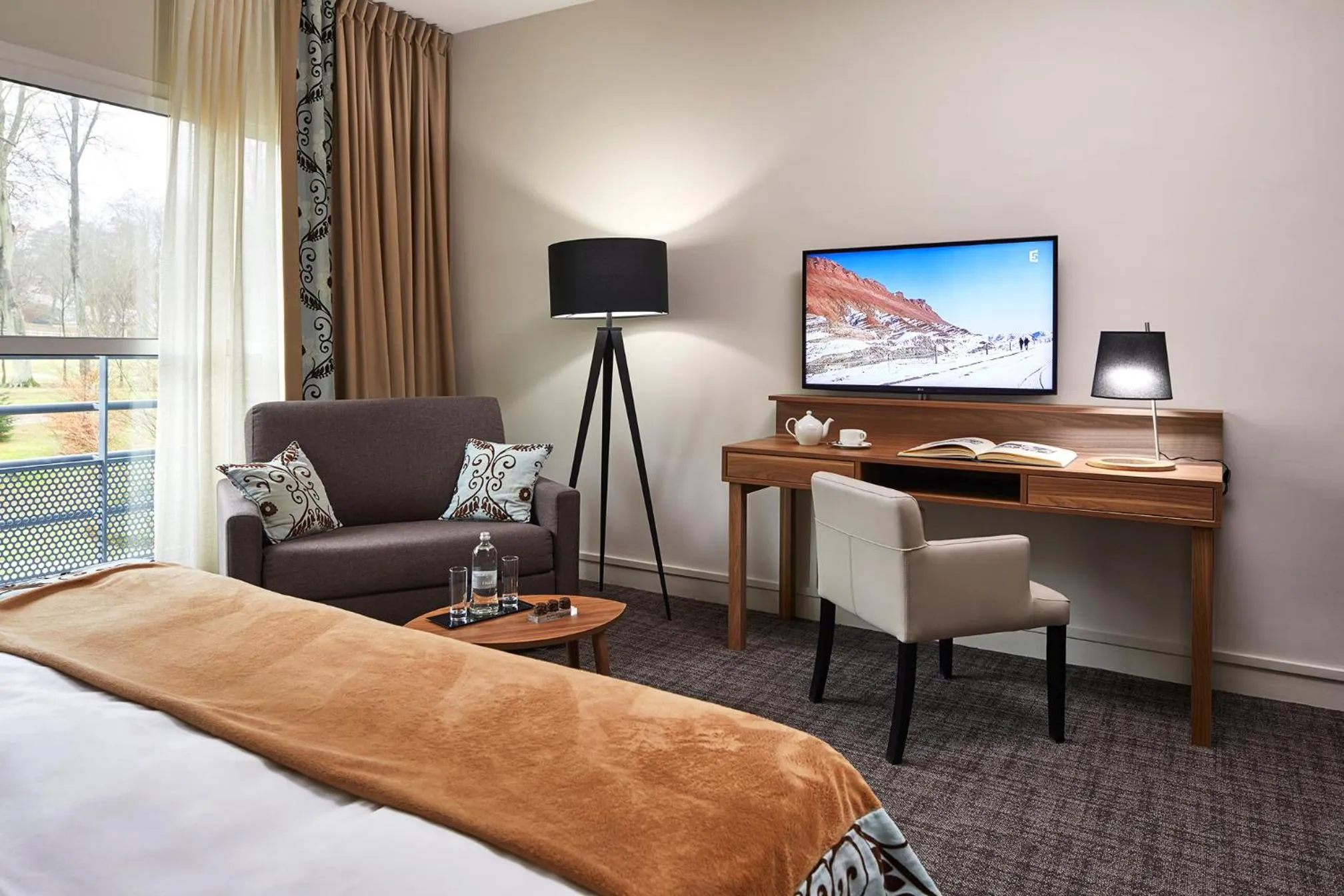 Bed in Le Forges Hotel