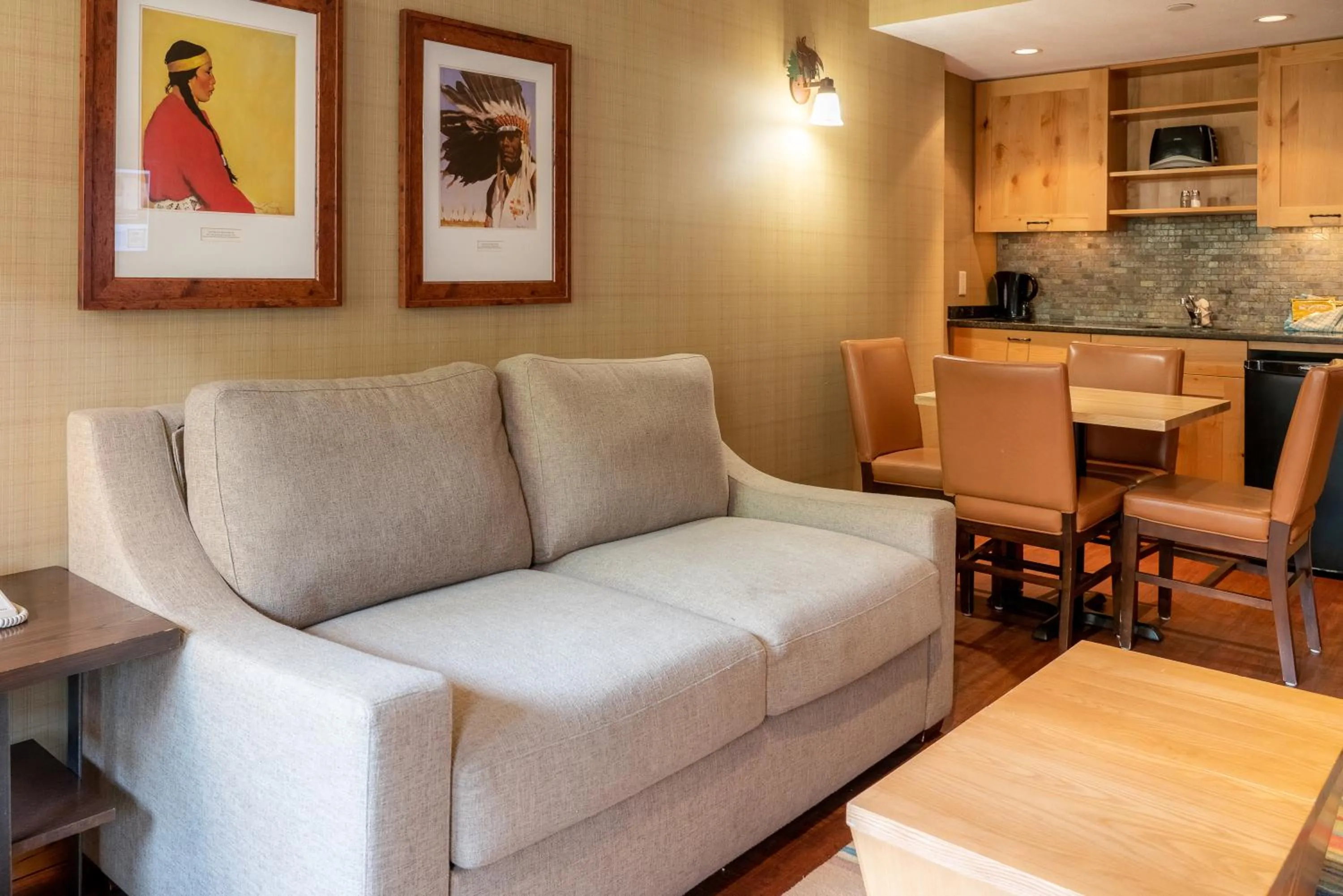 Seating area in Fox Hotel and Suites