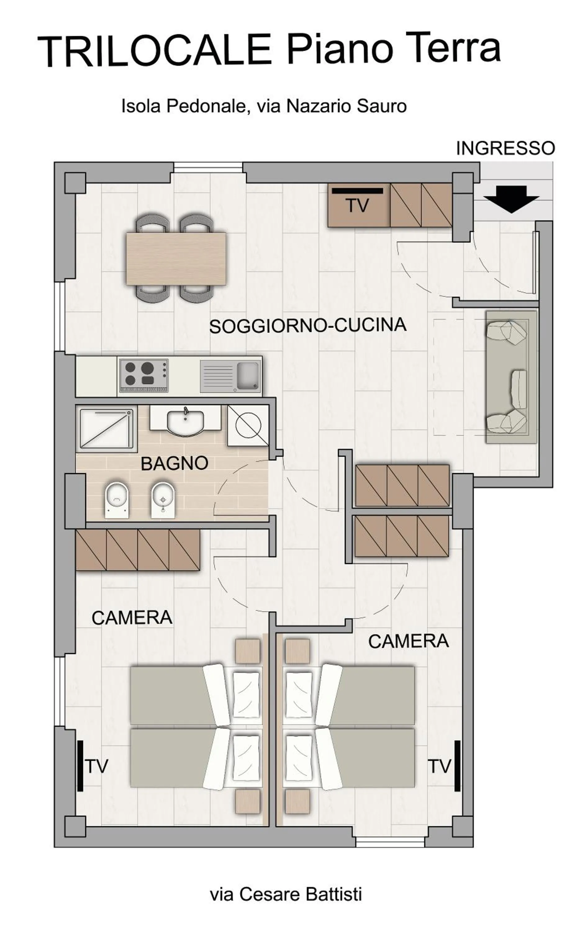 Floor plan in Residence Stella Marina