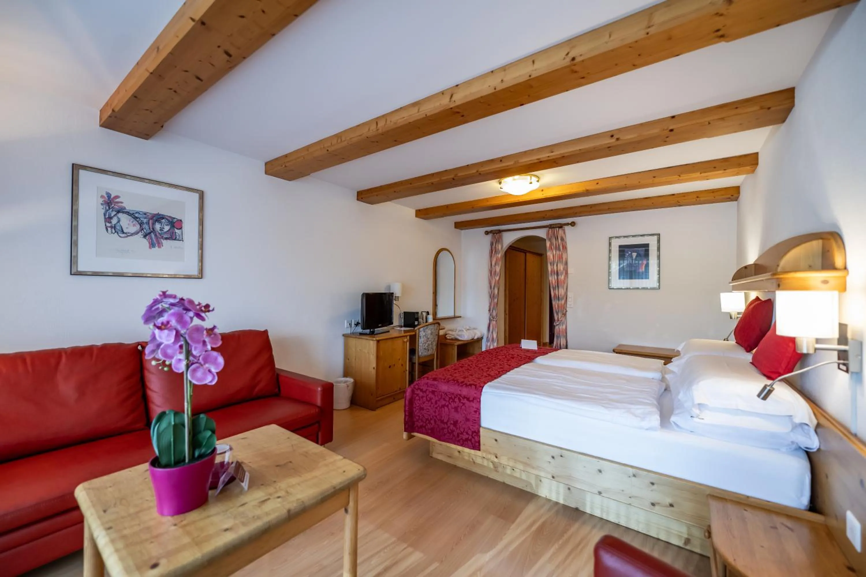 Living room, Bed in Hotel Vorab - Familienbetrieb mit Herz