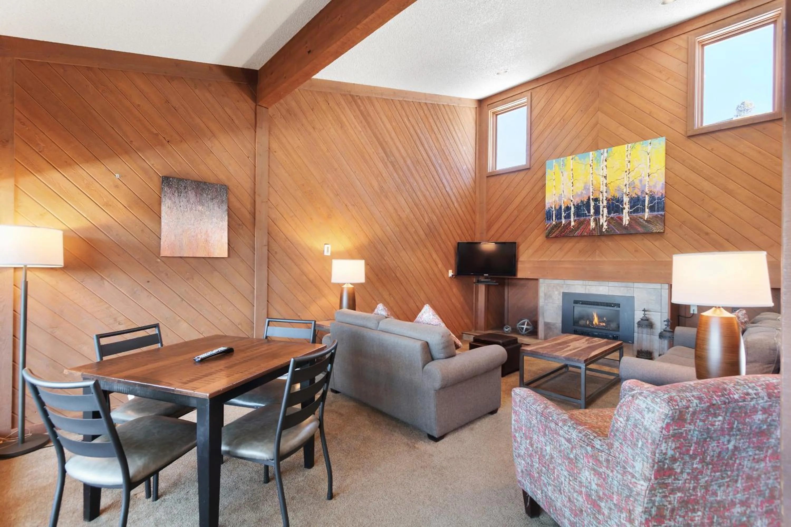 Living room in Gold Point Resort Breckenridge by Vacatia