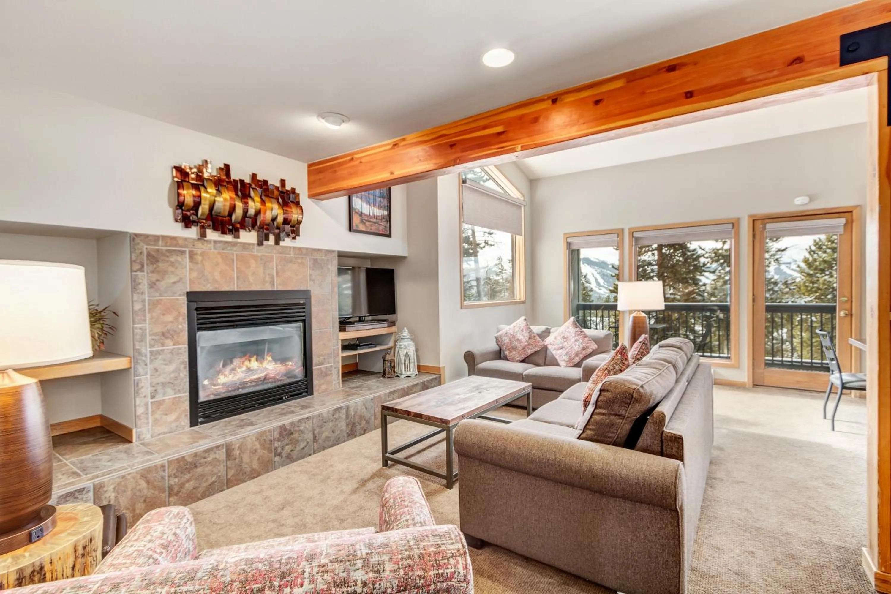 Seating area in Gold Point Resort Breckenridge by Vacatia