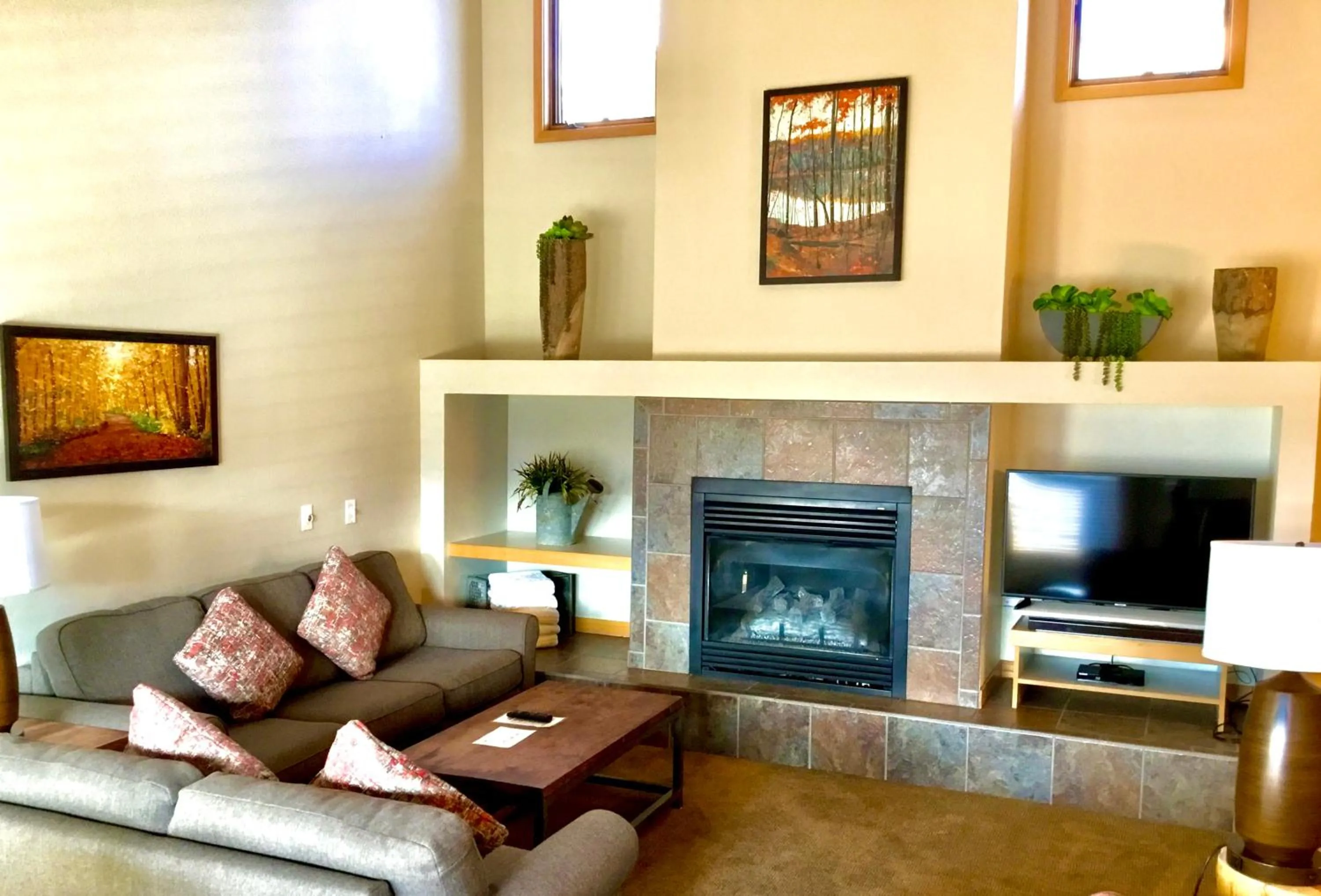 Living room in Gold Point Resort Breckenridge by Vacatia