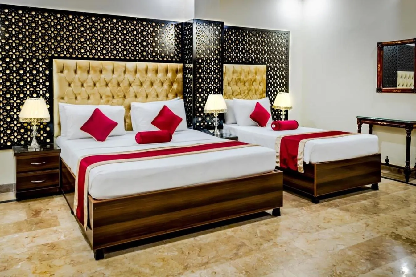 Bed in Rose Palace Hotel, Gulberg