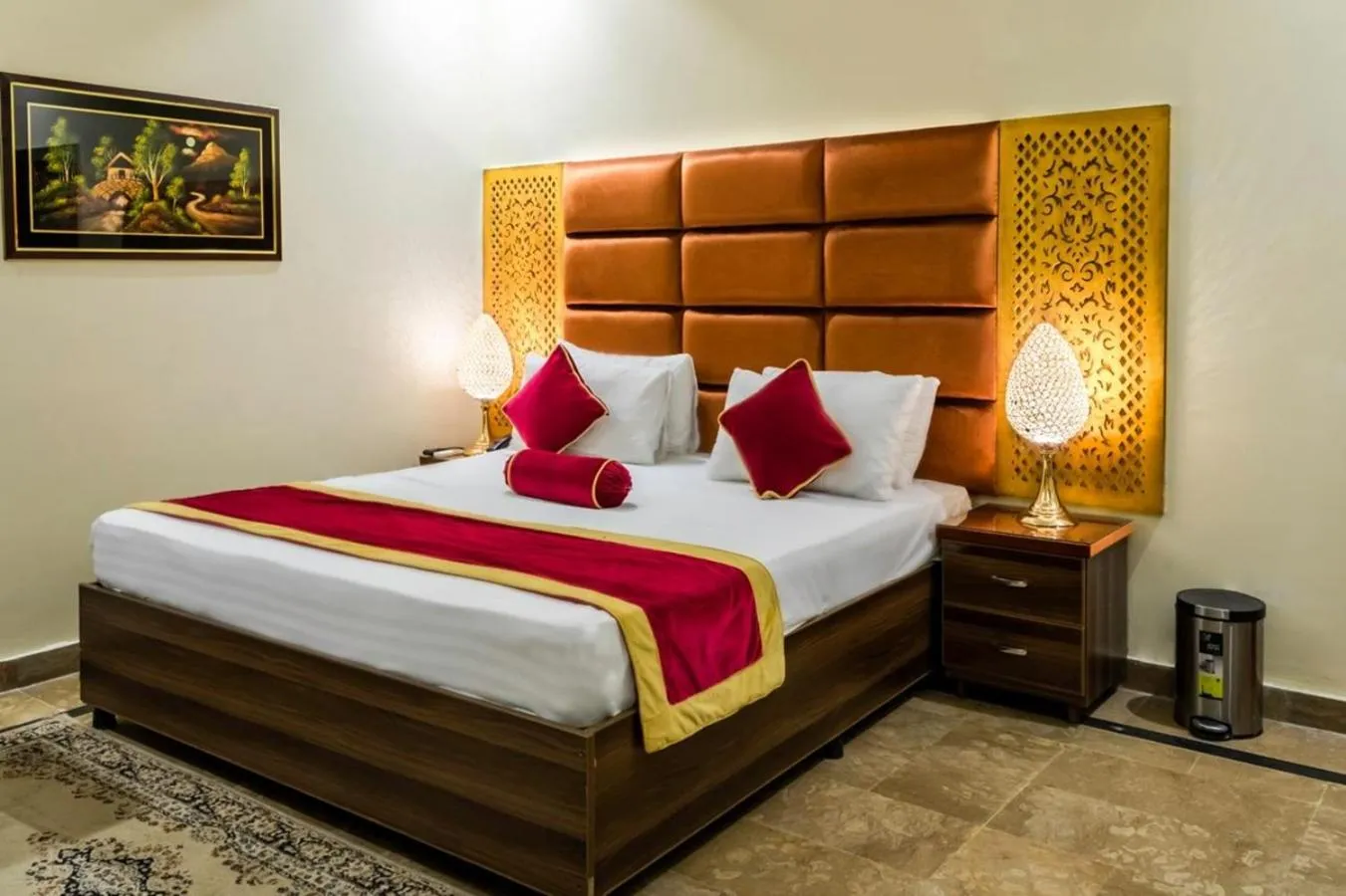 Bed in Rose Palace Hotel, Gulberg