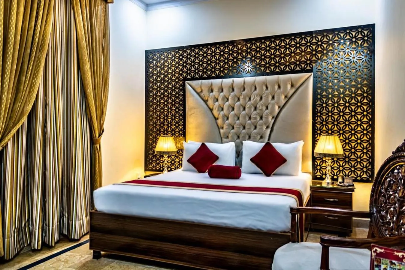 Bed in Rose Palace Hotel, Gulberg