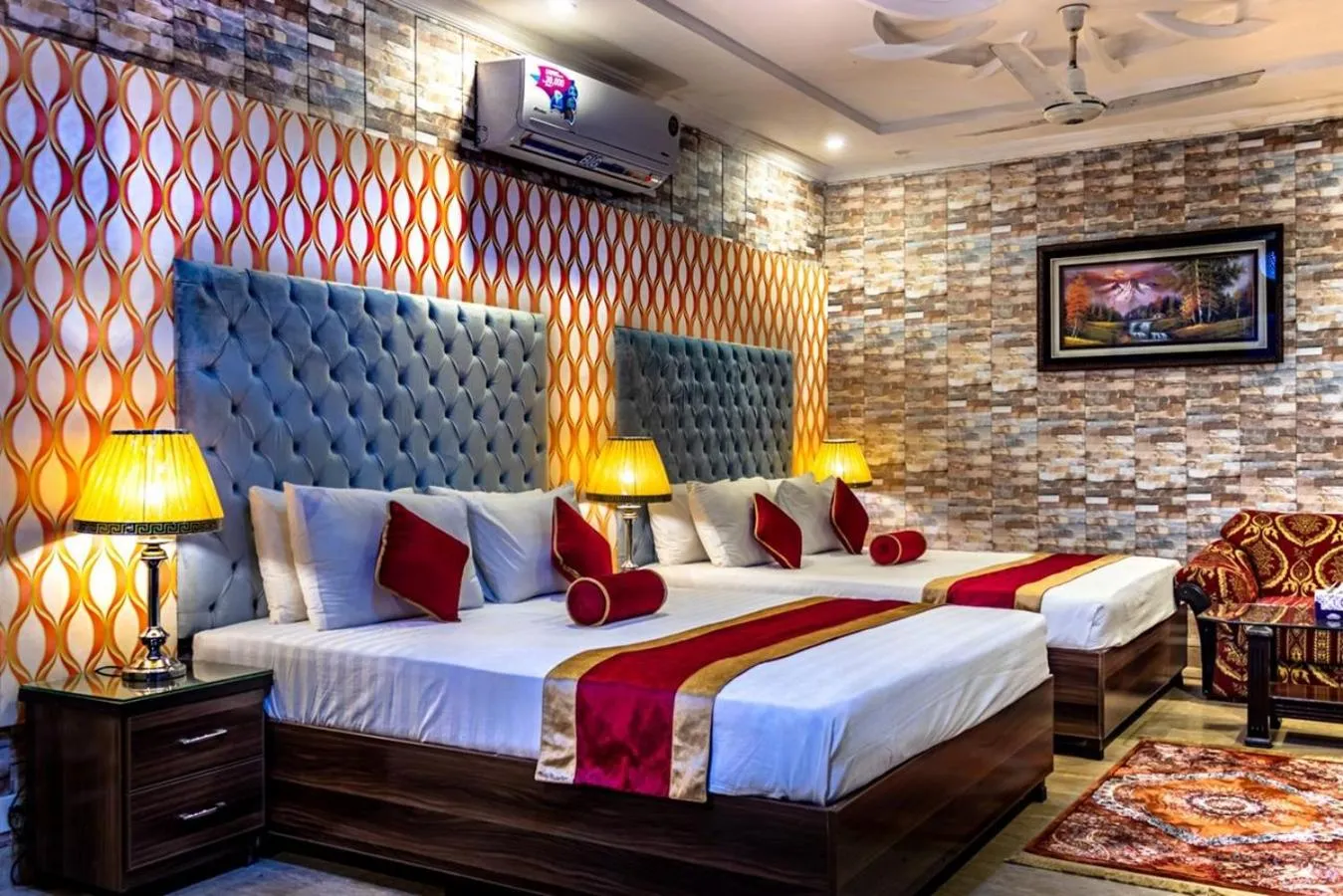 Bed in Rose Palace Hotel, Gulberg