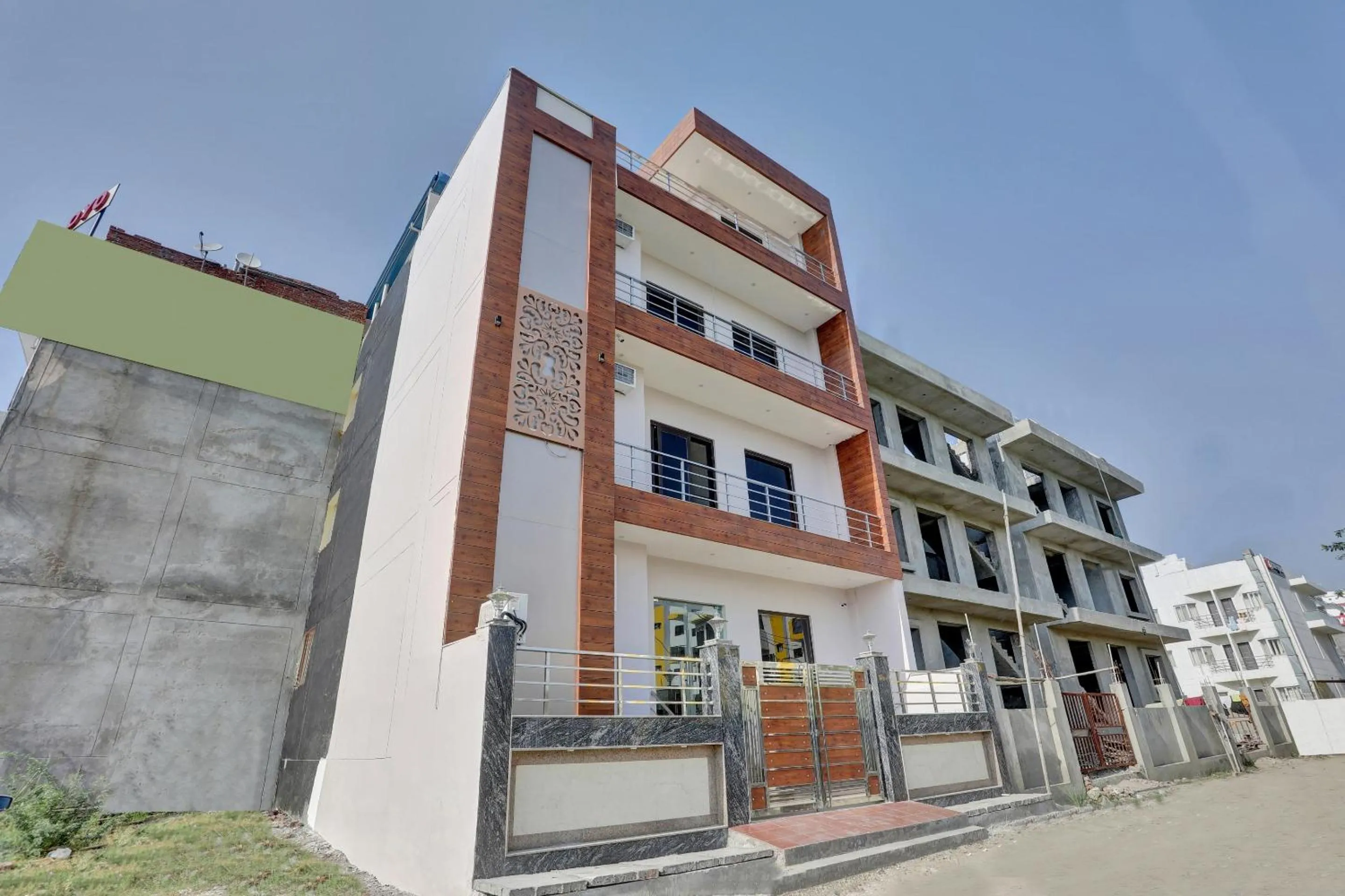 Facade/entrance in Collection O Raksha Inn Near PVR Ansal Plaza Greater Noida