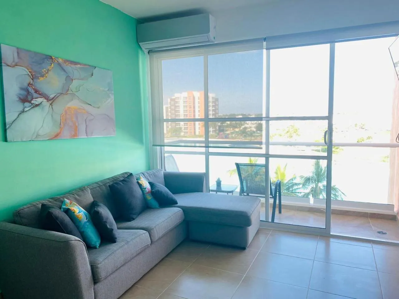 Living room in Apartment for rent in Cancun