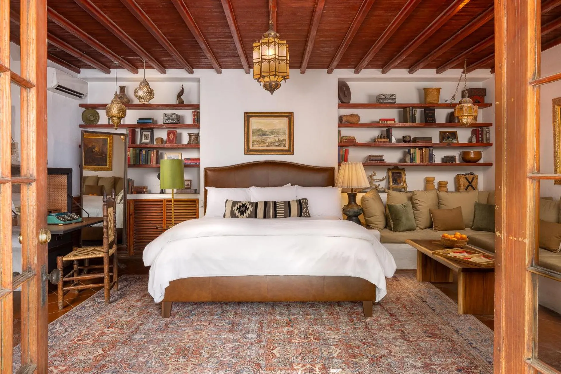 Bed in Korakia Pensione